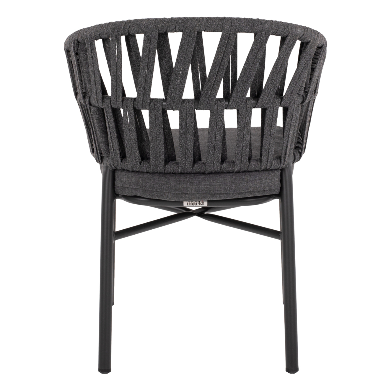 ARMCHAIR ALUMINUM DARK GREY WITH ROPE DARK GREY HM5857.01 57x56x78Η cm. [6]
