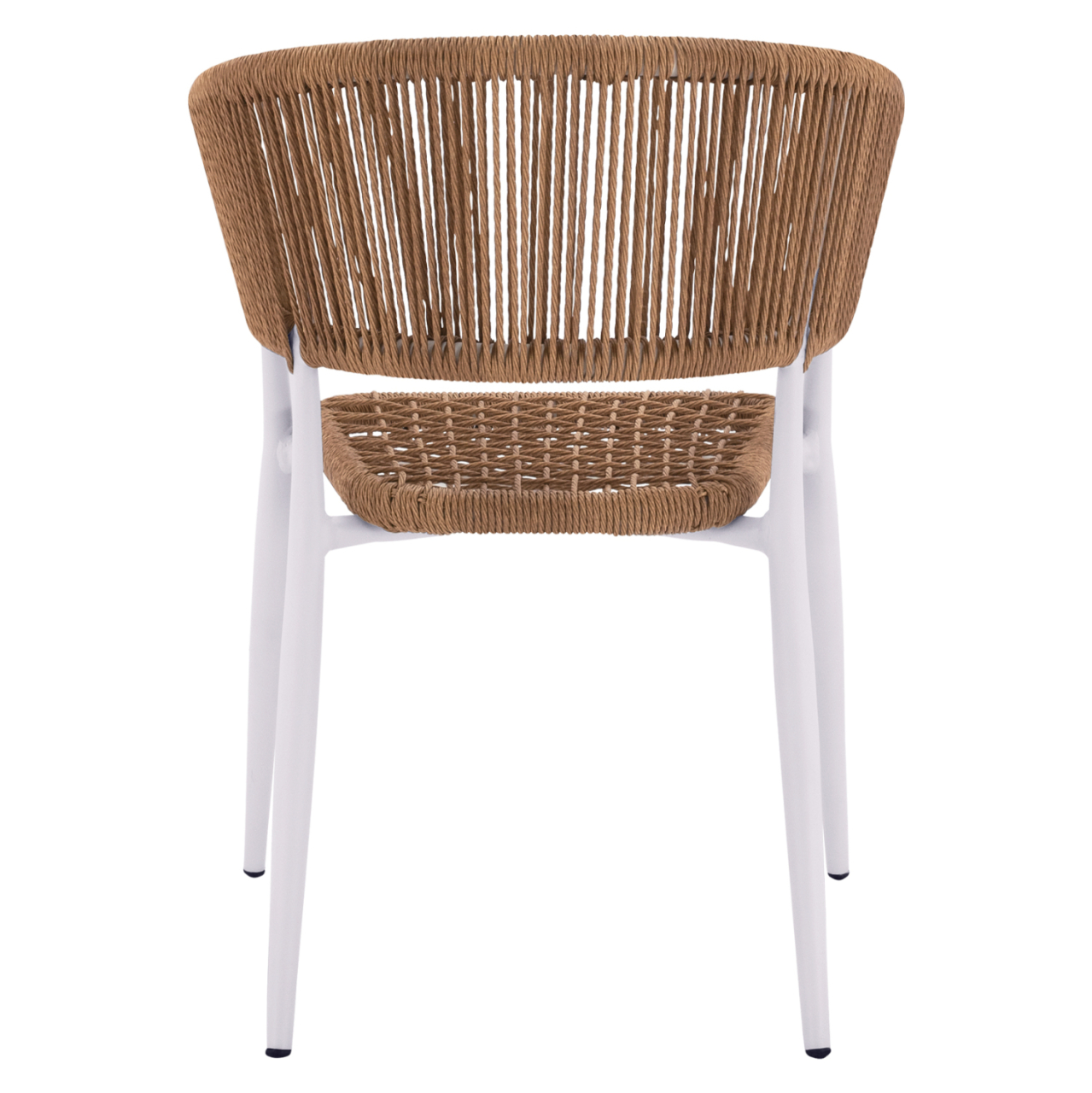 ARMCHAIR ALUMINUM EULO HM5783.12 WHITE-SYNTHETIC RATTAN BEIGE 55,5x63,5x78Hcm. [5]