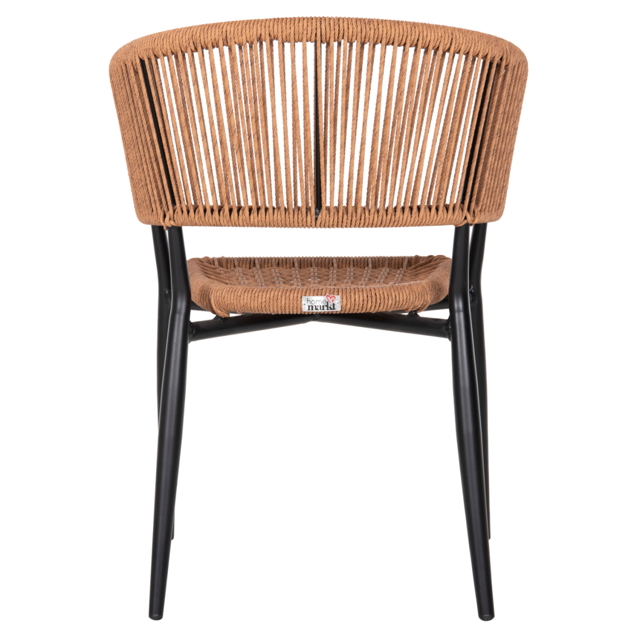 ARMCHAIR ALUMINUM EULO HM5783.13 BLACK-SYNTHETIC RATTAN BEIGE 55,5x63,5x78Hcm. [6]