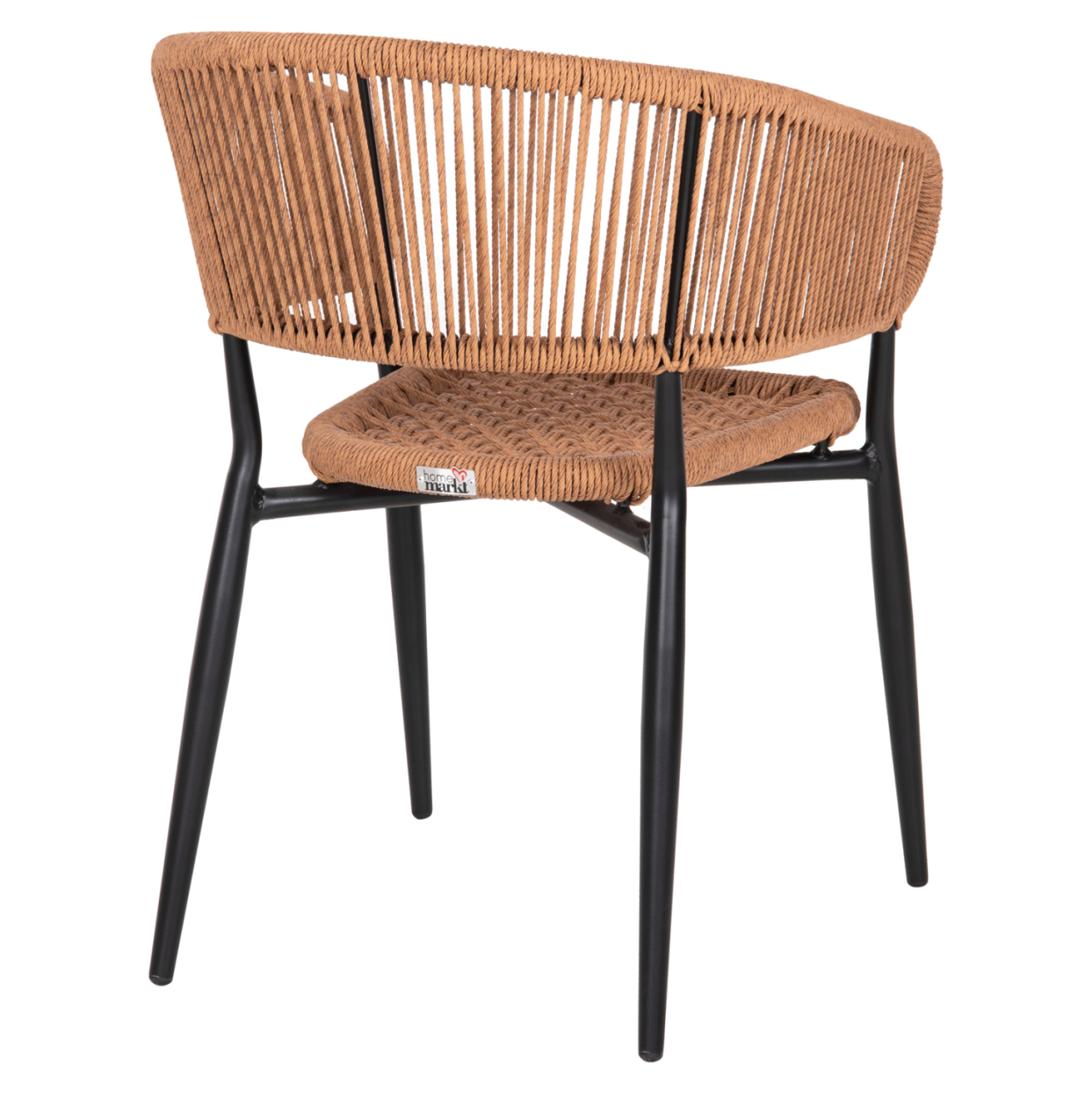 ARMCHAIR ALUMINUM EULO HM5783.13 BLACK-SYNTHETIC RATTAN BEIGE 55,5x63,5x78Hcm. [5]