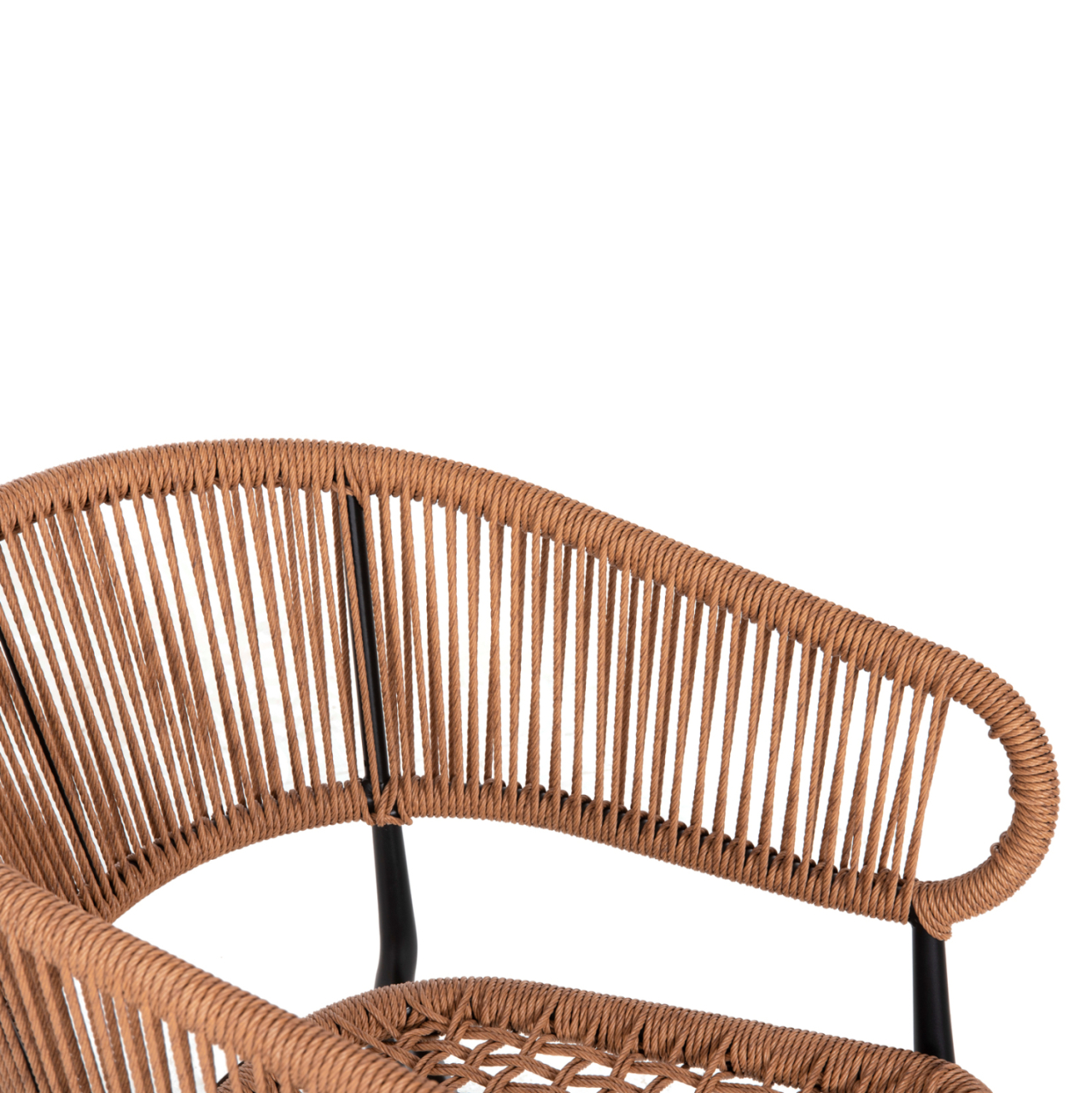 ARMCHAIR ALUMINUM EULO HM5783.13 BLACK-SYNTHETIC RATTAN BEIGE 55,5x63,5x78Hcm. [9]