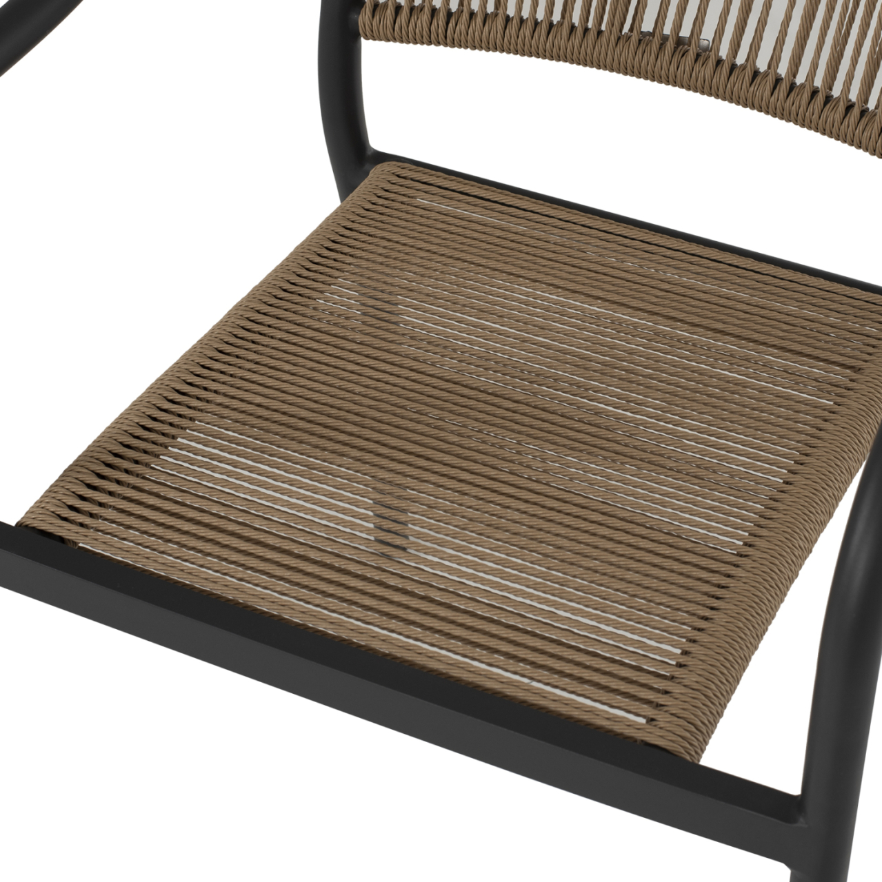 ARMCHAIR ALUMINUM HM5856.02 CHARCOAL GREY WITH PE WICKER ROPE 57x63x80H [8]