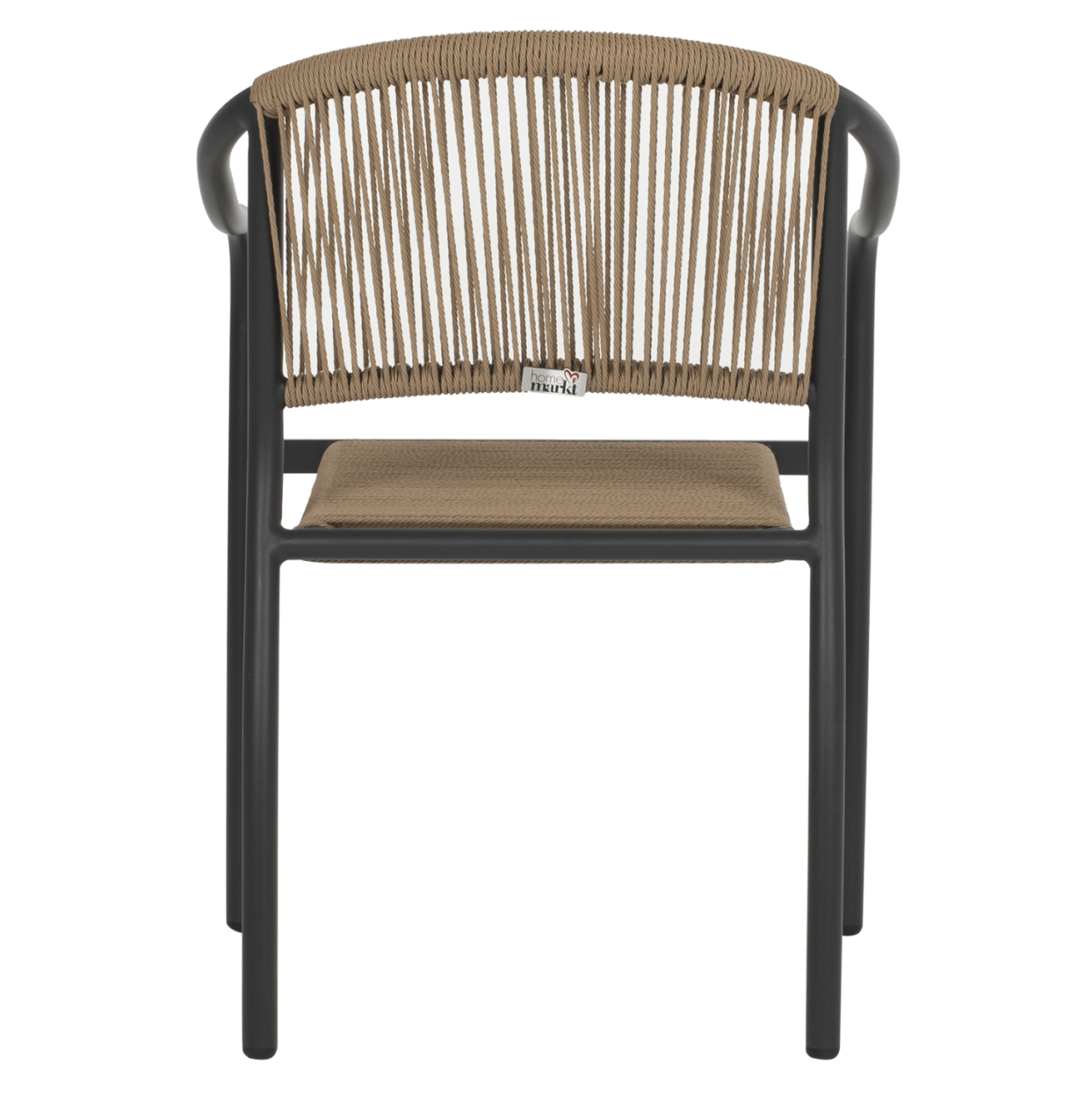 ARMCHAIR ALUMINUM HM5856.02 CHARCOAL GREY WITH PE WICKER ROPE 57x63x80H [6]
