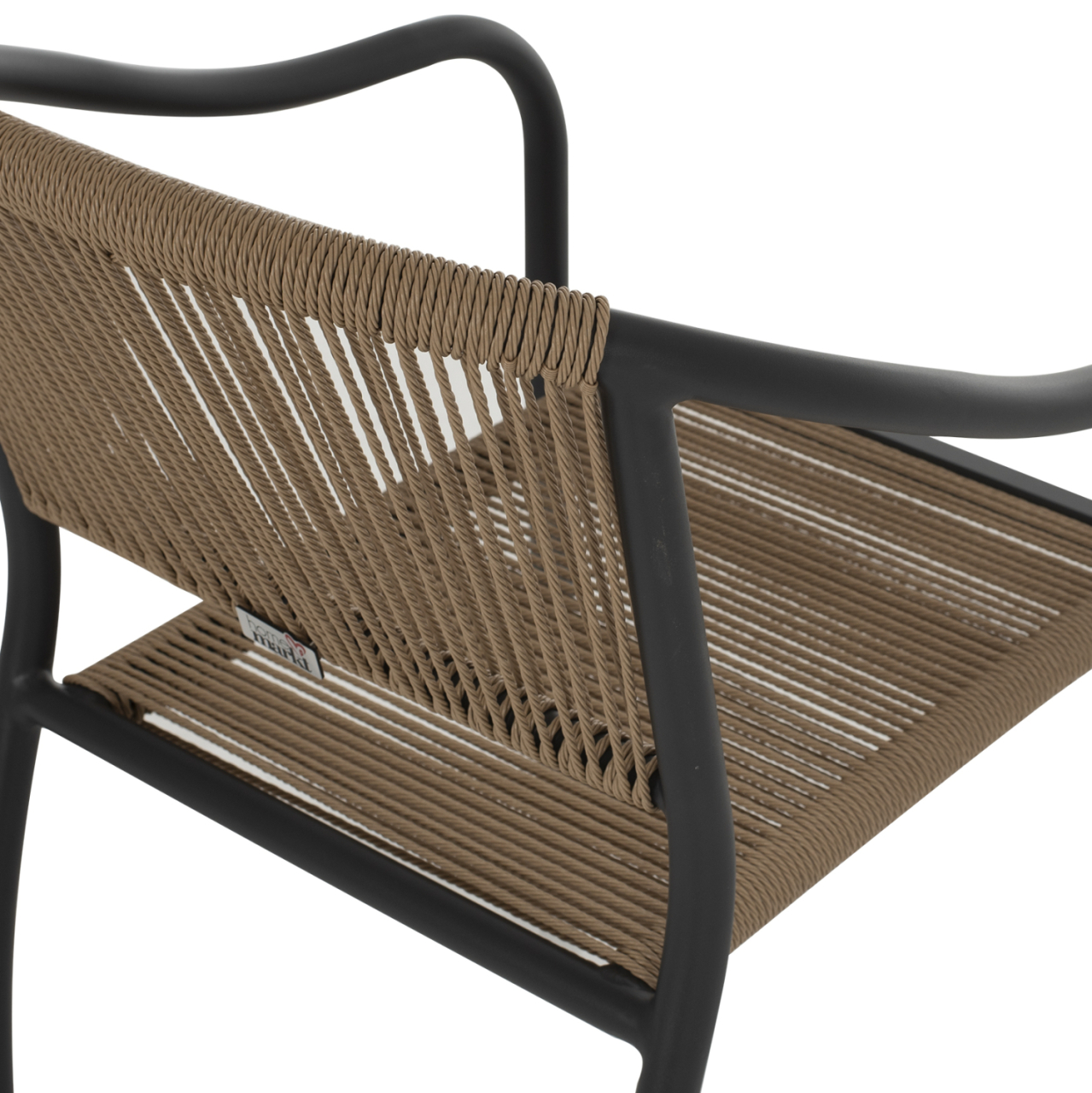 ARMCHAIR ALUMINUM HM5856.02 CHARCOAL GREY WITH PE WICKER ROPE 57x63x80H [10]