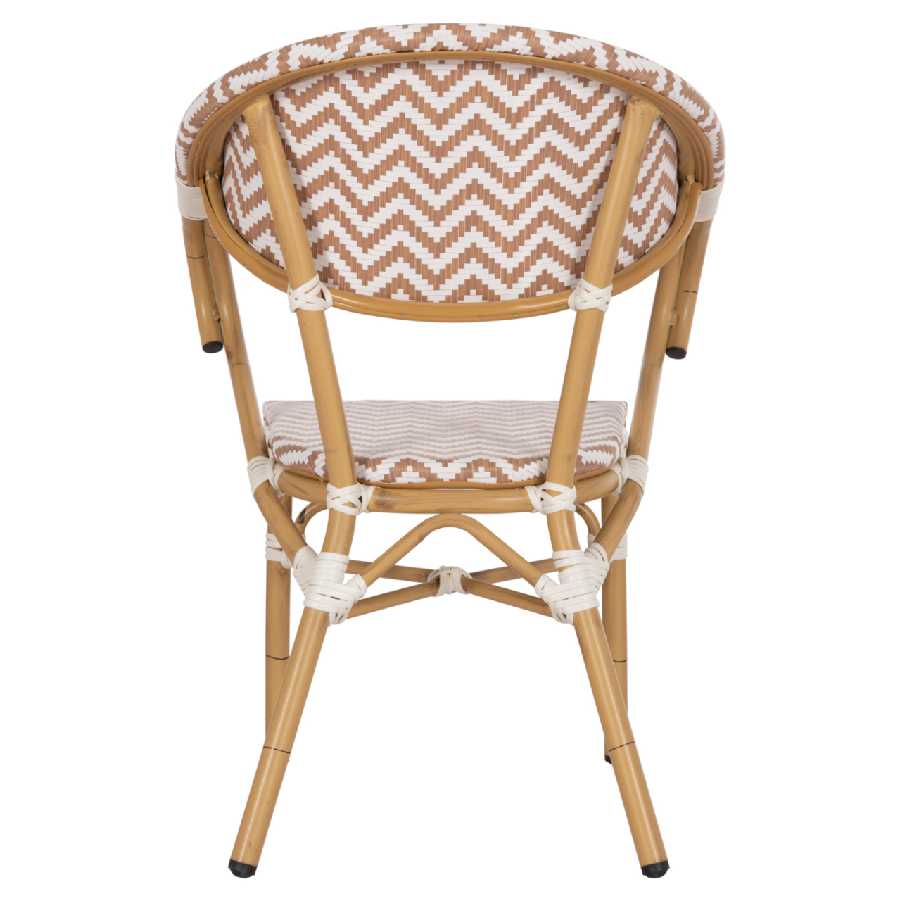 ARMCHAIR ALUMINUM HM5861.03 BAMBOO LOOK BROWN-WHITE56.58.5x58x82Η cm. [6]