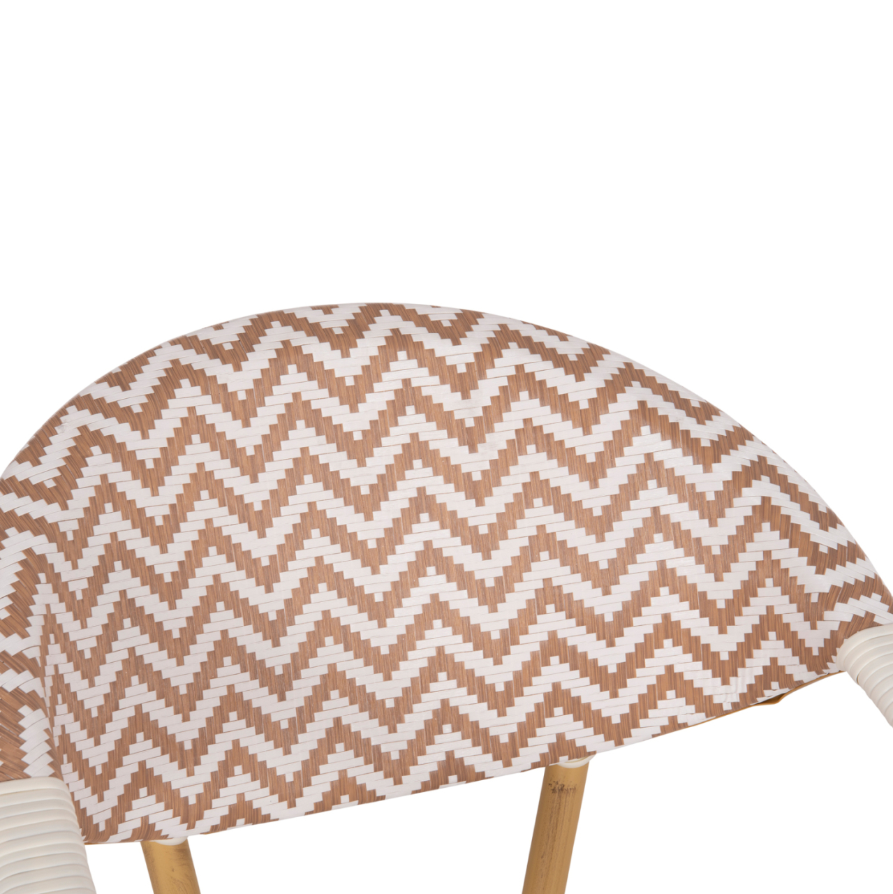 ARMCHAIR ALUMINUM HM5861.03 BAMBOO LOOK BROWN-WHITE56.58.5x58x82Η cm. [7]