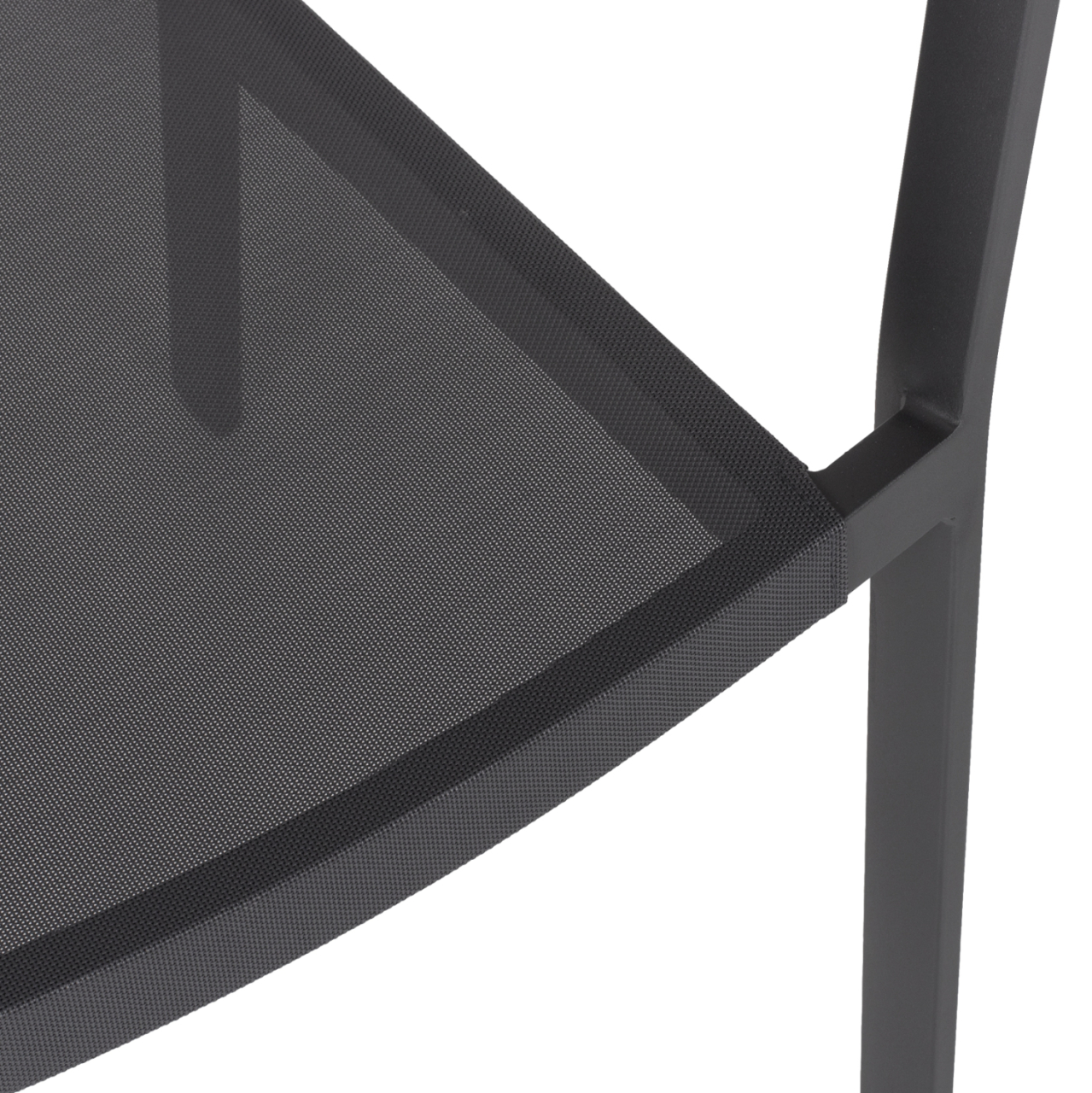 ARMCHAIR ALUMINUM HM5891.01 ANTHRACITE FRAME AND TEXTLINE- BEIGE RATTAN BACKREST 57x53x80Hcm. [10]