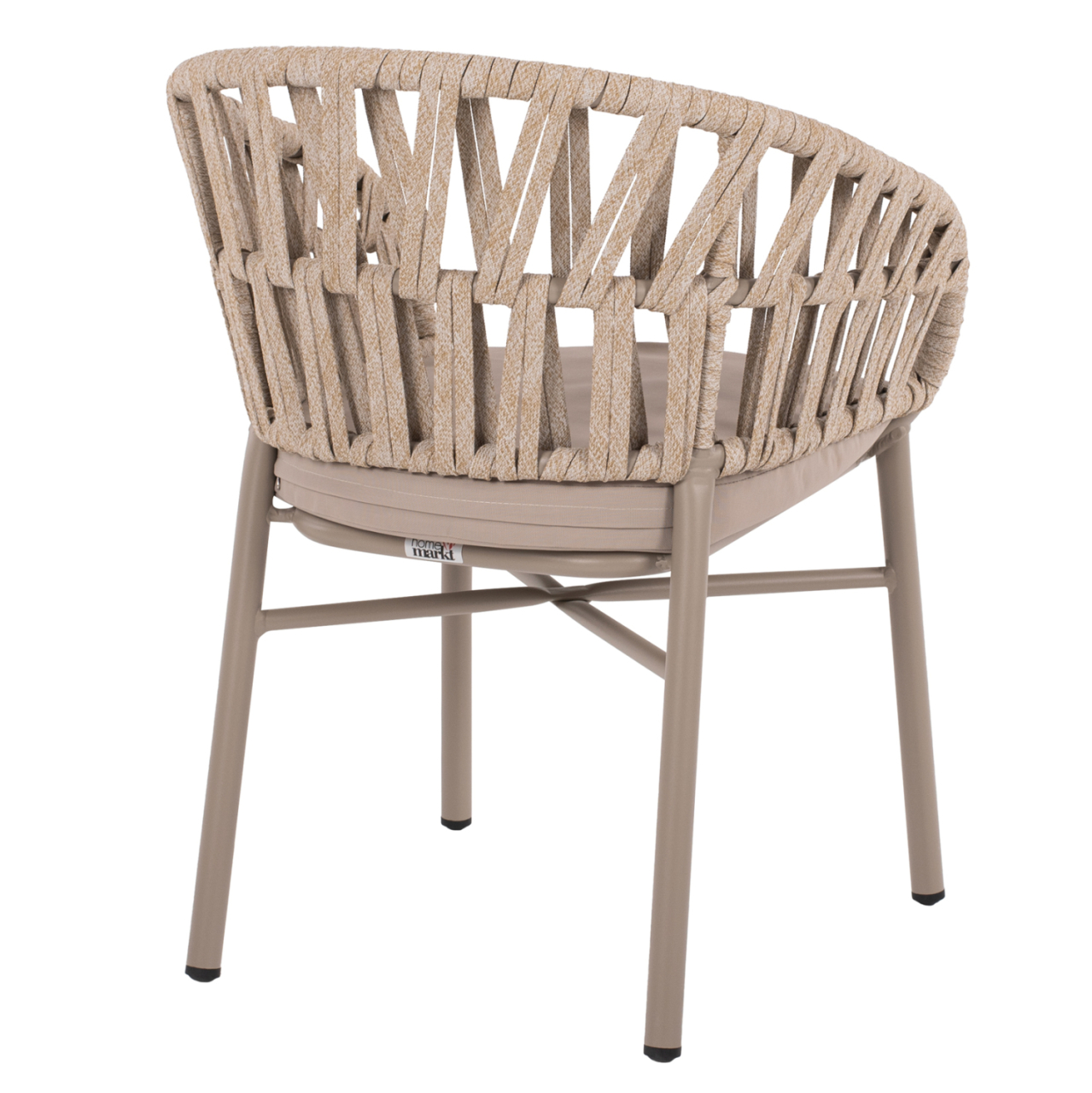 ARMCHAIR ALUMINUM LIGHT MOCHA and BEIGE ROPE 57x56x78Hcm.HM5857.03 [5]