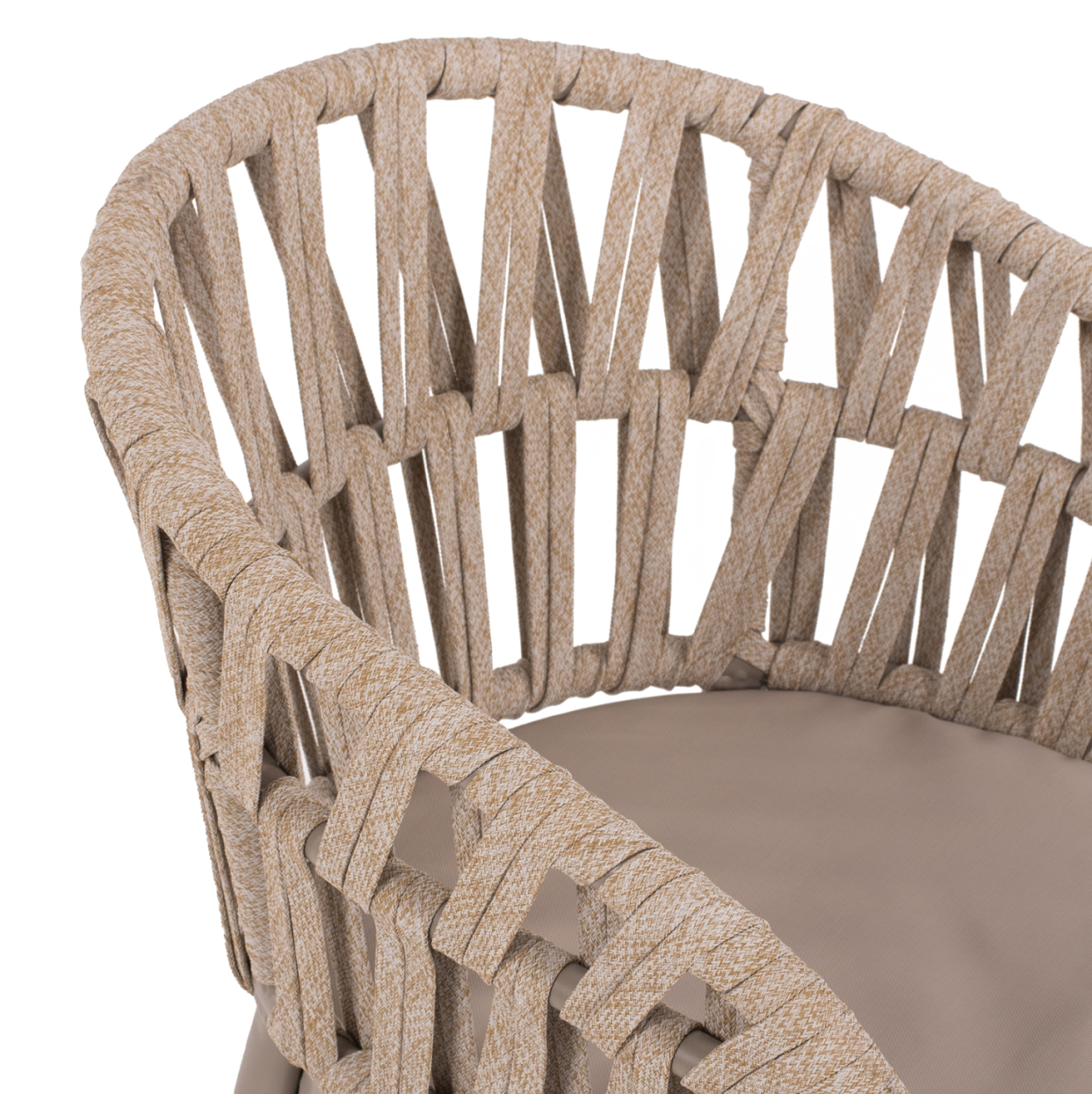 ARMCHAIR ALUMINUM LIGHT MOCHA and BEIGE ROPE 57x56x78Hcm.HM5857.03 [7]