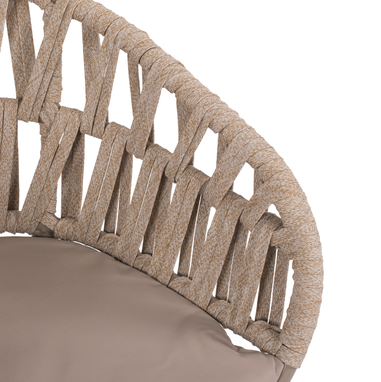 ARMCHAIR ALUMINUM LIGHT MOCHA and BEIGE ROPE 57x56x78Hcm.HM5857.03 [8]