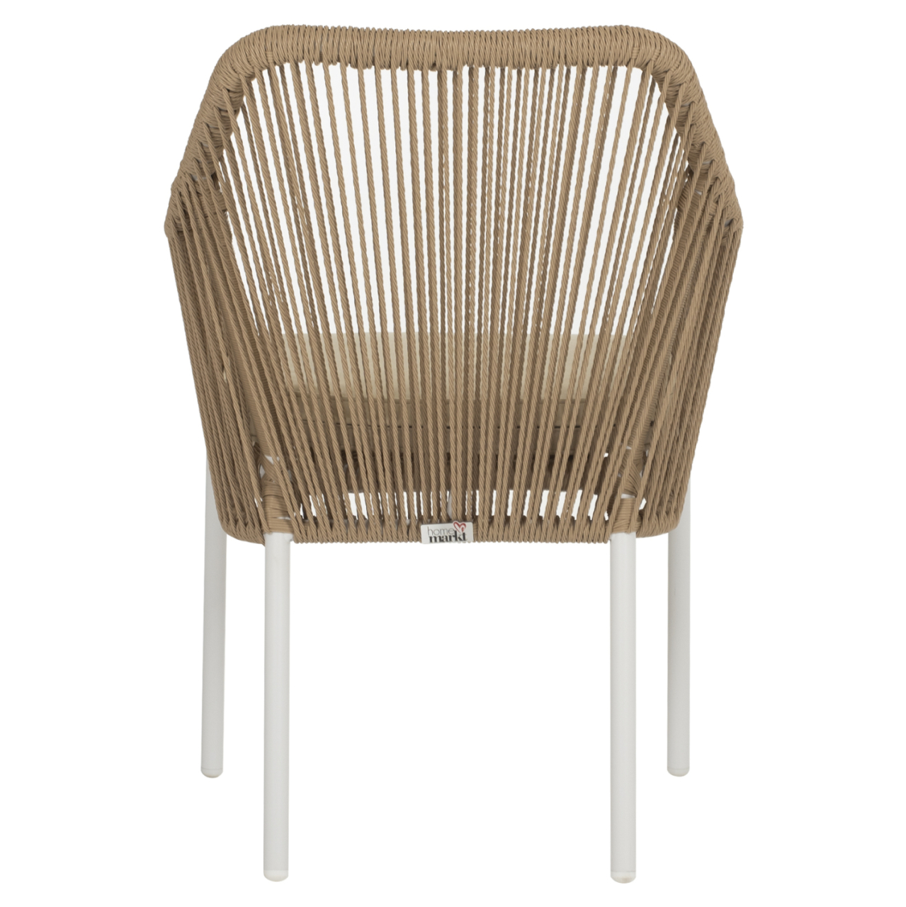ARMCHAIR ALUMINUM LOKKI HM5855.01 WHITE WITH PE WICKER ROPE BEIGE 56x66x82 [6]
