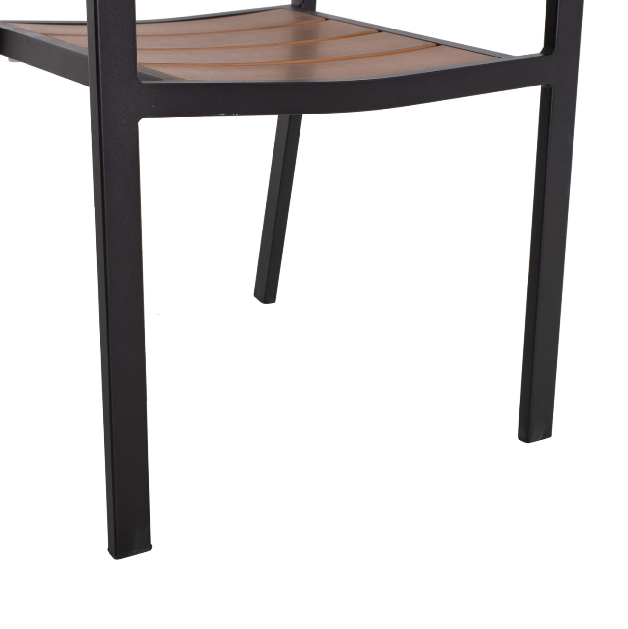 ARMCHAIR ALUMINUM SAGA HM5127.03 BLACK WITH POLYWOOD SEAT AND BACKREST 56x55x85,5Hcm. [10]