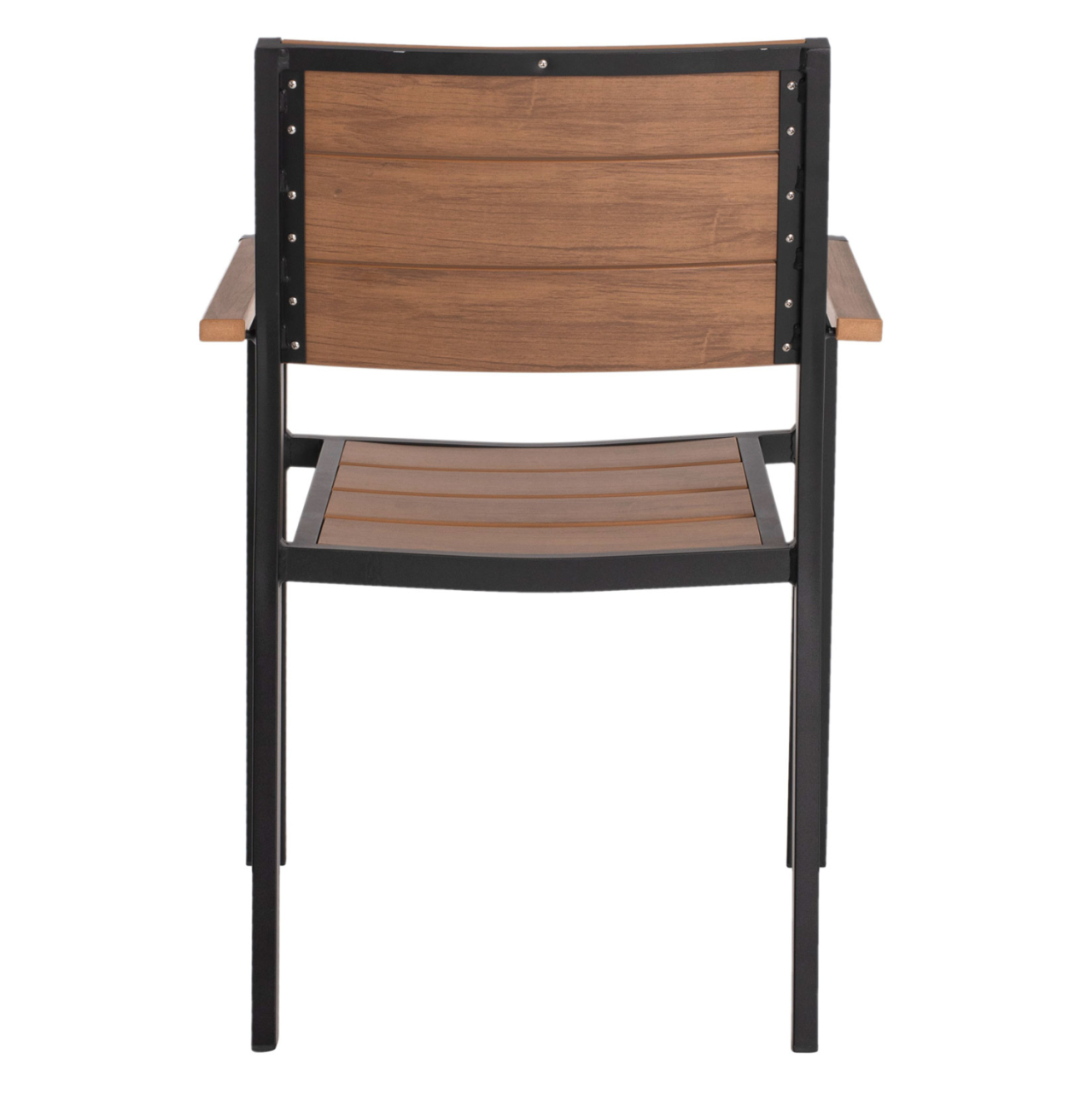 ARMCHAIR ALUMINUM SAGA HM5127.03 BLACK WITH POLYWOOD SEAT AND BACKREST 56x55x85,5Hcm. [6]