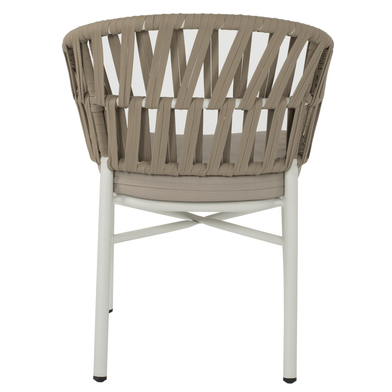 ARMCHAIR ALUMINUM WHITE WITH BEIGE ROPE 57x56x78Η cm.HM5857.02 [6]