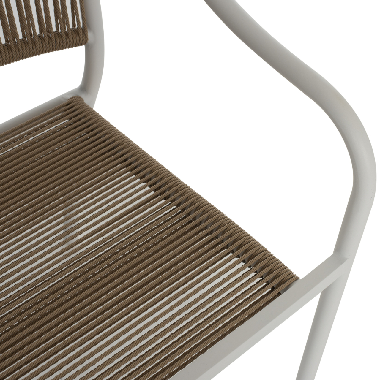 ARMCHAIR ALUMINUM WHITE WITH PE RATTAN WICKER HM5856.01 57x63x80Hcm. [9]