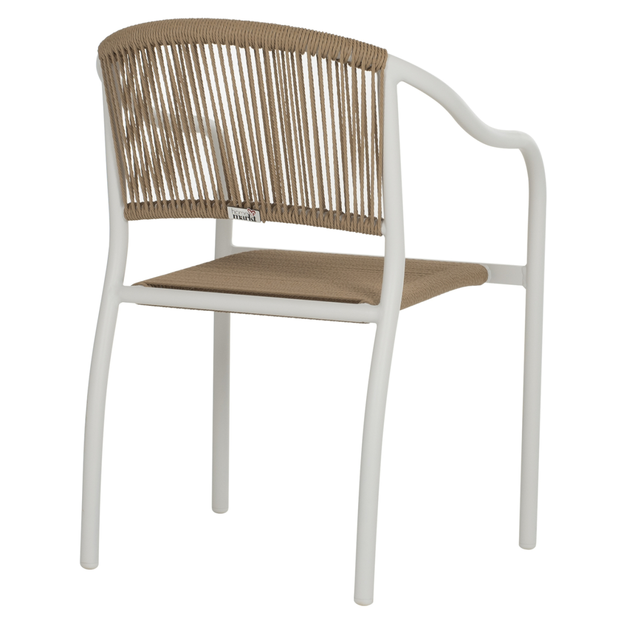 ARMCHAIR ALUMINUM WHITE WITH PE RATTAN WICKER HM5856.01 57x63x80Hcm. [5]