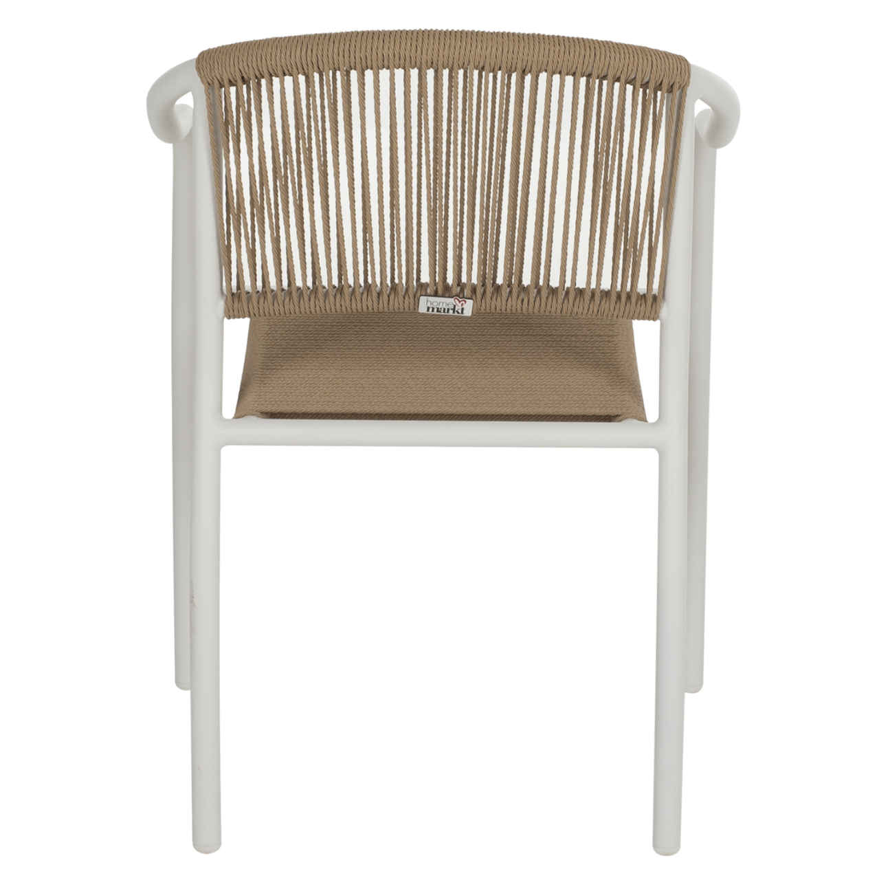 ARMCHAIR ALUMINUM WHITE WITH PE RATTAN WICKER HM5856.01 57x63x80Hcm. [6]