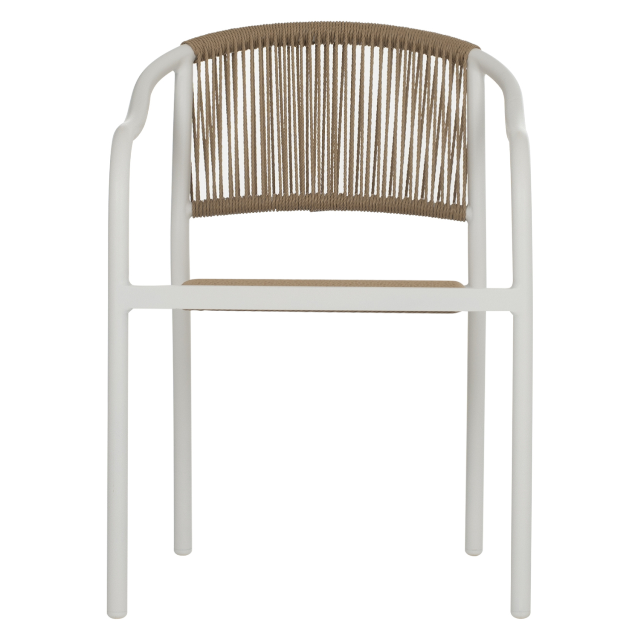 ARMCHAIR ALUMINUM WHITE WITH PE RATTAN WICKER HM5856.01 57x63x80Hcm. [3]