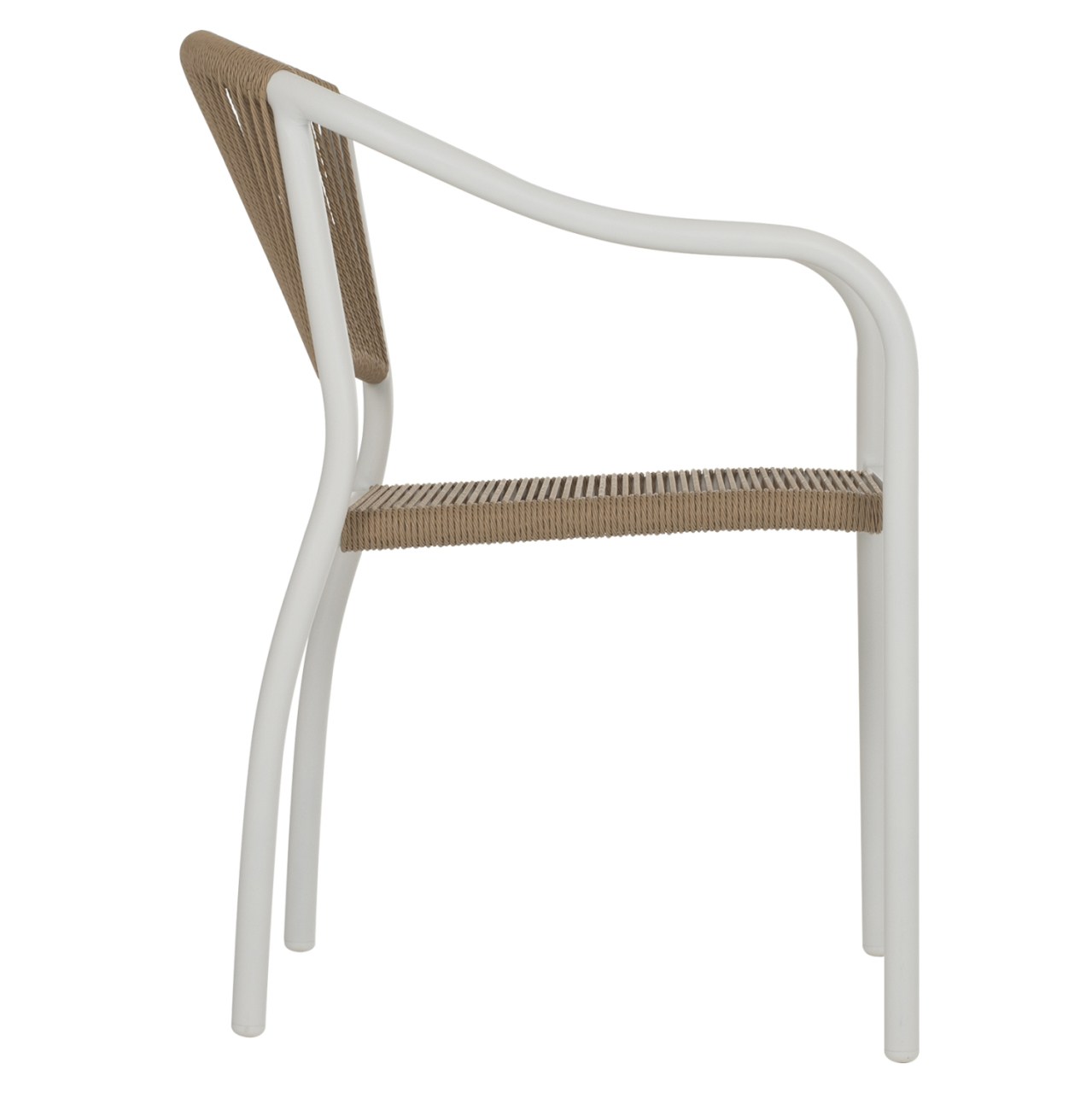 ARMCHAIR ALUMINUM WHITE WITH PE RATTAN WICKER HM5856.01 57x63x80Hcm. [4]