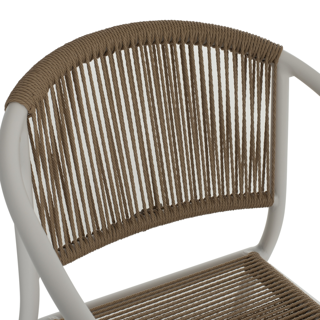 ARMCHAIR ALUMINUM WHITE WITH PE RATTAN WICKER HM5856.01 57x63x80Hcm. [7]