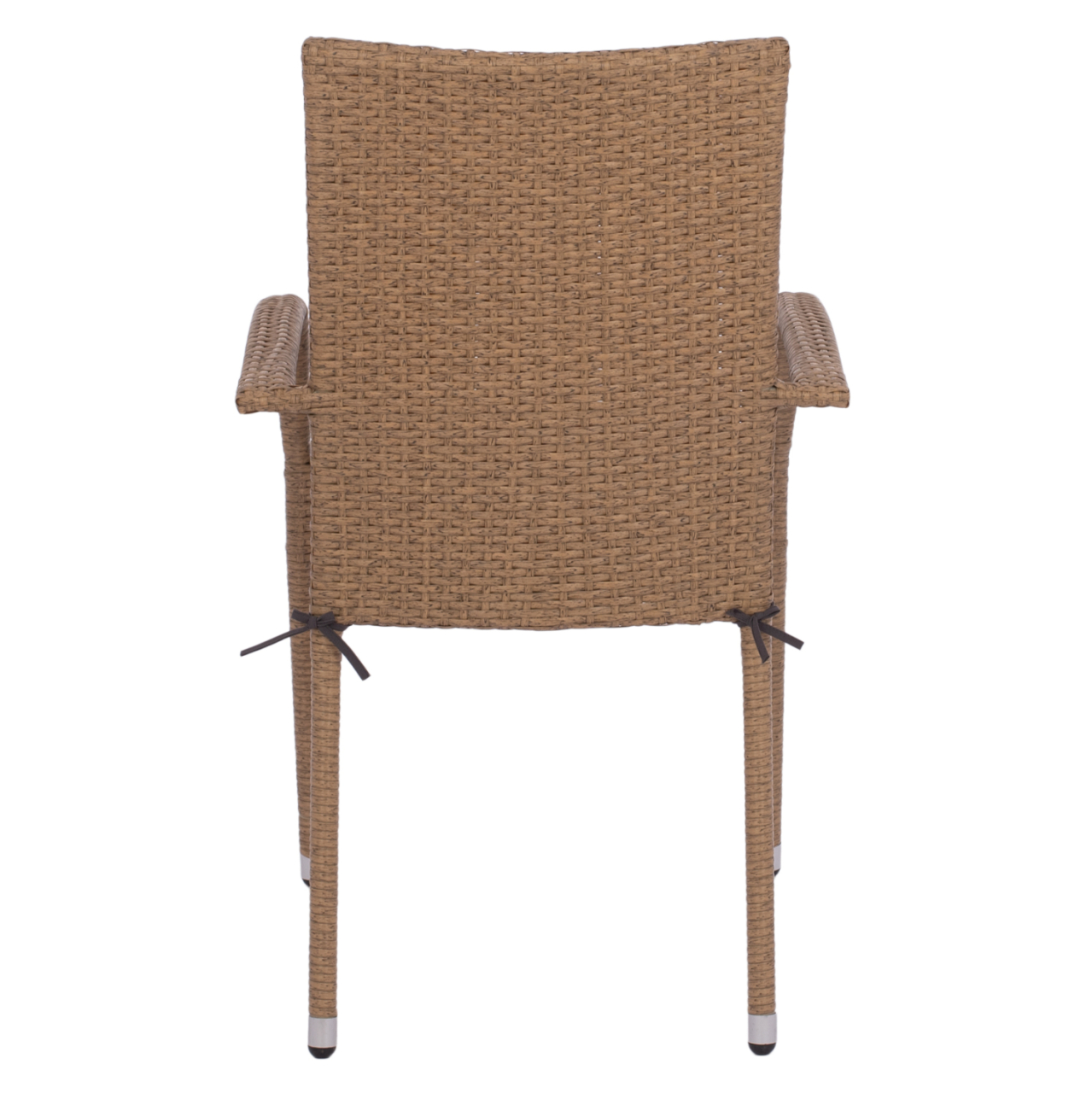 ARMCHAIR "ANISHA" METAL WITH BROWN-MOCHA WICKER AND SEAT CUSHION HM5685.02 56x60x94H CM. [6]