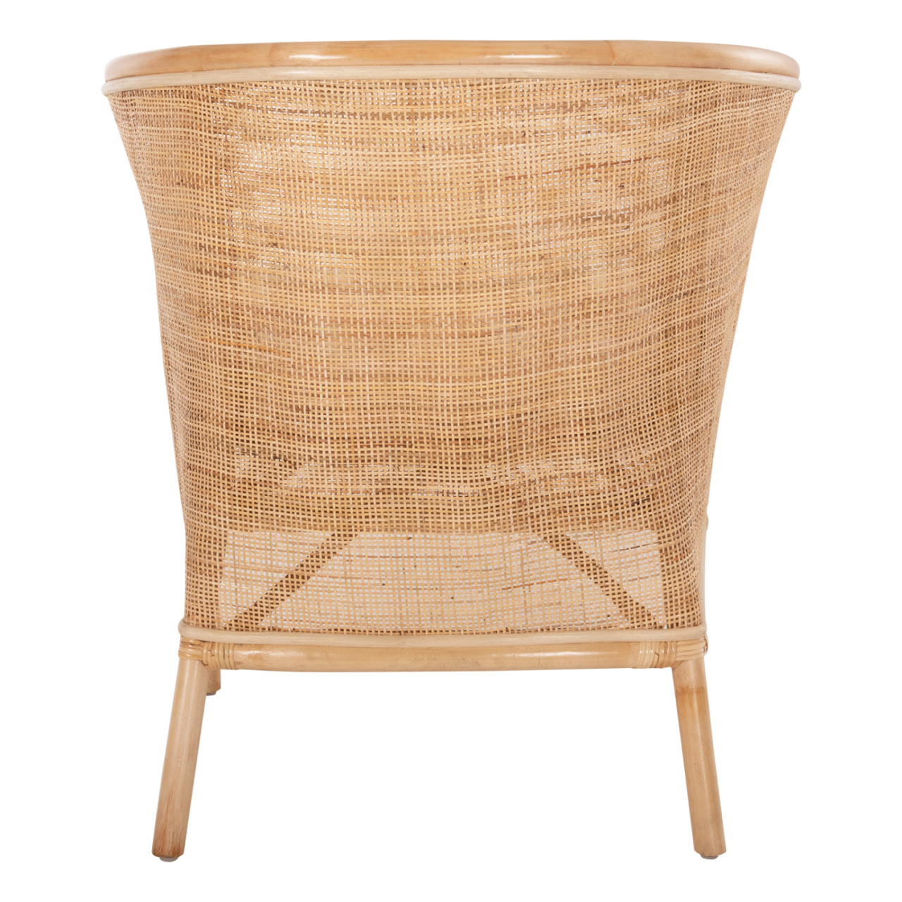 ARMCHAIR APRON HM9818 PERFORATED RATTAN IN NATURAL-WHITE CUSHION--B'RATED 75x70x85Hcm. [6]