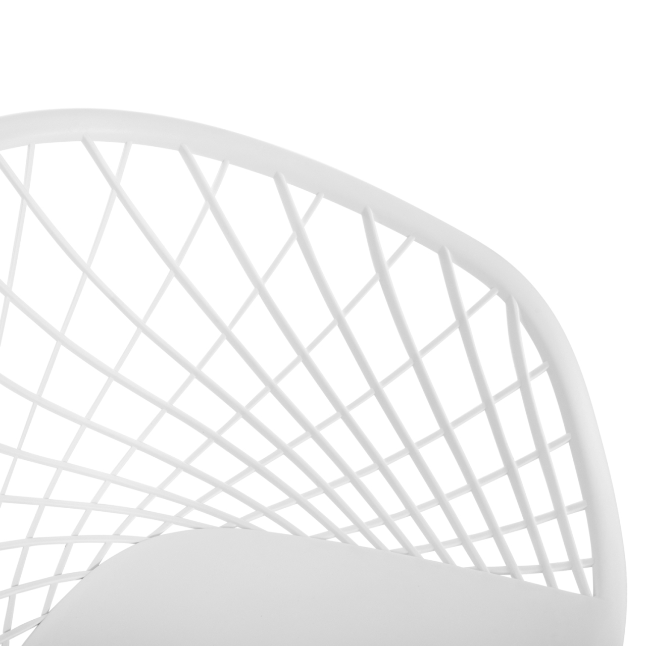 ARMCHAIR ARIADNE HM8001.31 WHITE POLYPROPYLENE-WHITE METAL LEGS 62x54x81Hcm. [9]