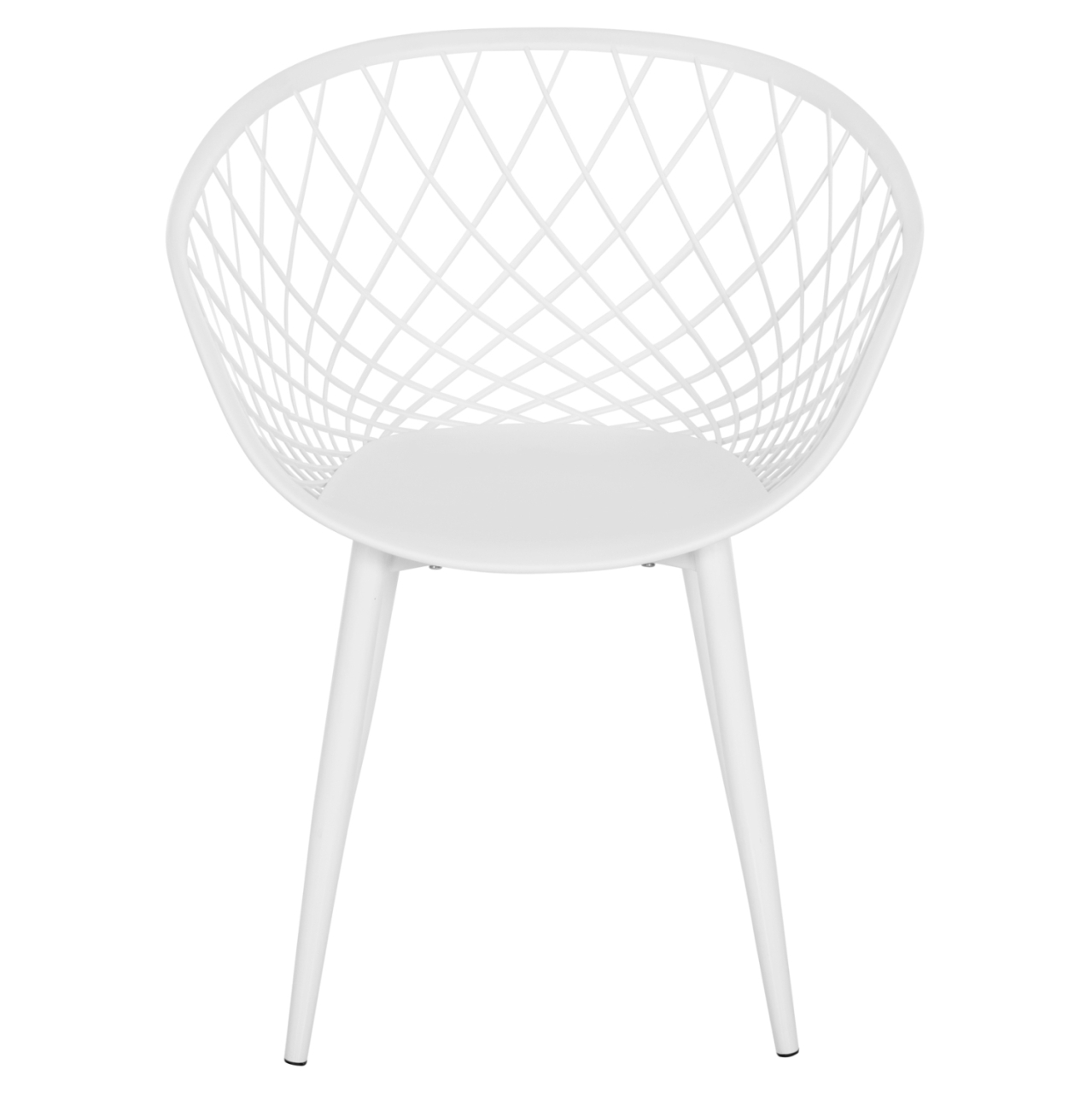 ARMCHAIR ARIADNE HM8001.31 WHITE POLYPROPYLENE-WHITE METAL LEGS 62x54x81Hcm. [3]
