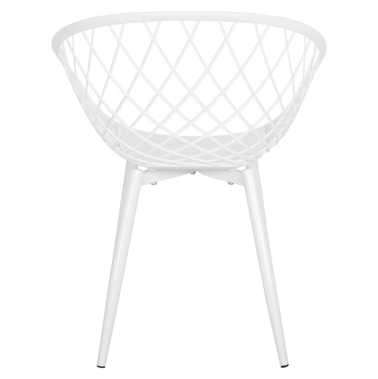 ARMCHAIR ARIADNE HM8001.31 WHITE POLYPROPYLENE-WHITE METAL LEGS 62x54x81Hcm. [6]