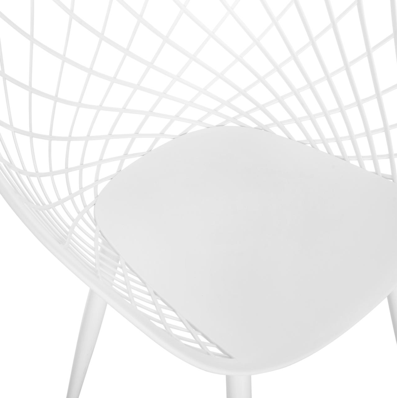 ARMCHAIR ARIADNE HM8001.31 WHITE POLYPROPYLENE-WHITE METAL LEGS 62x54x81Hcm. [8]
