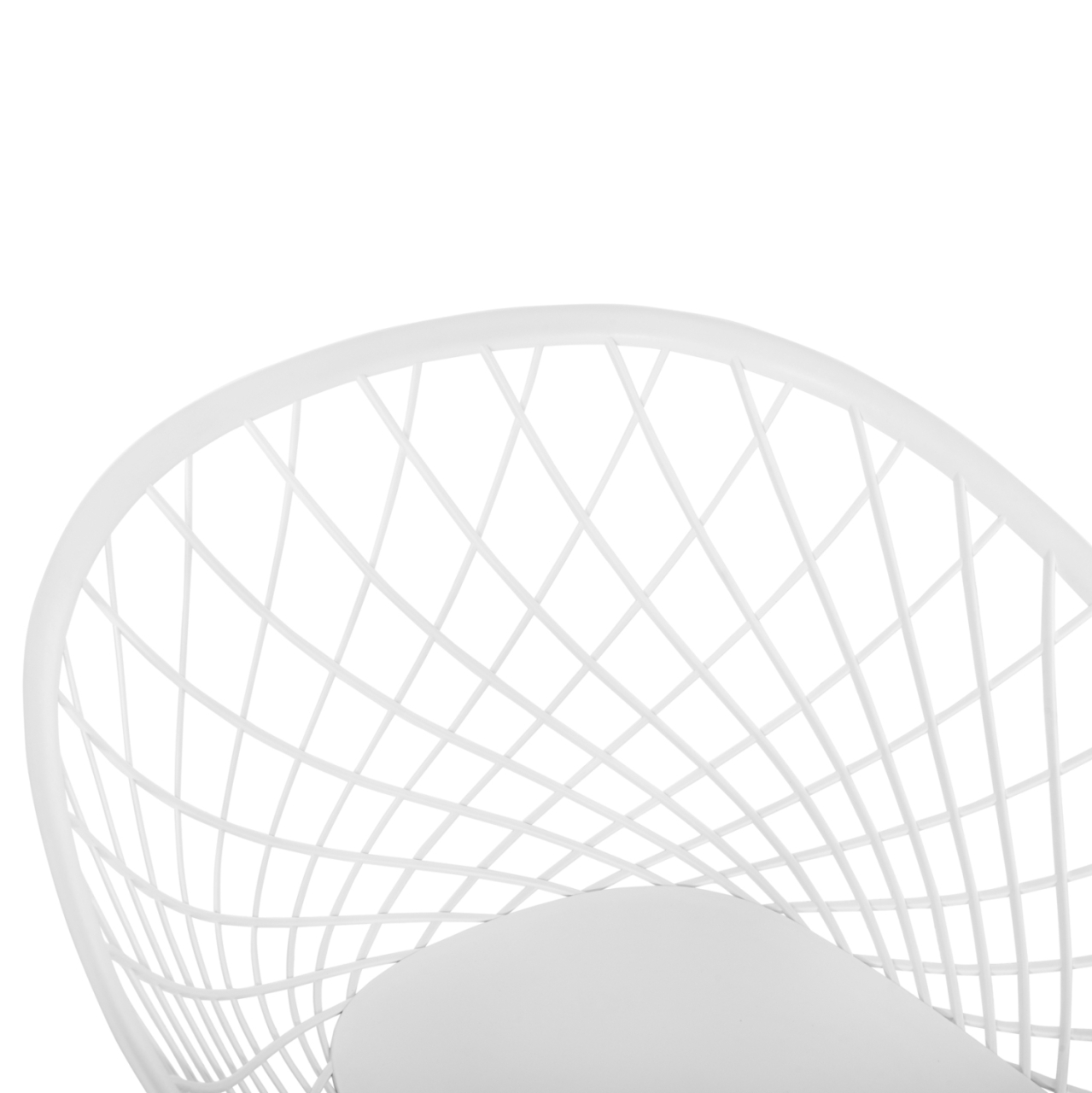 ARMCHAIR ARIADNE HM8001.31 WHITE POLYPROPYLENE-WHITE METAL LEGS 62x54x81Hcm. [7]