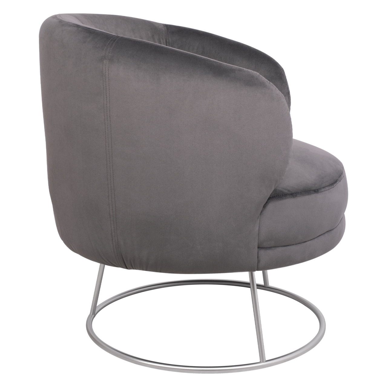 Armchair Arien HM8403.01,velvet grey,silver base 80x75x82cm [4]