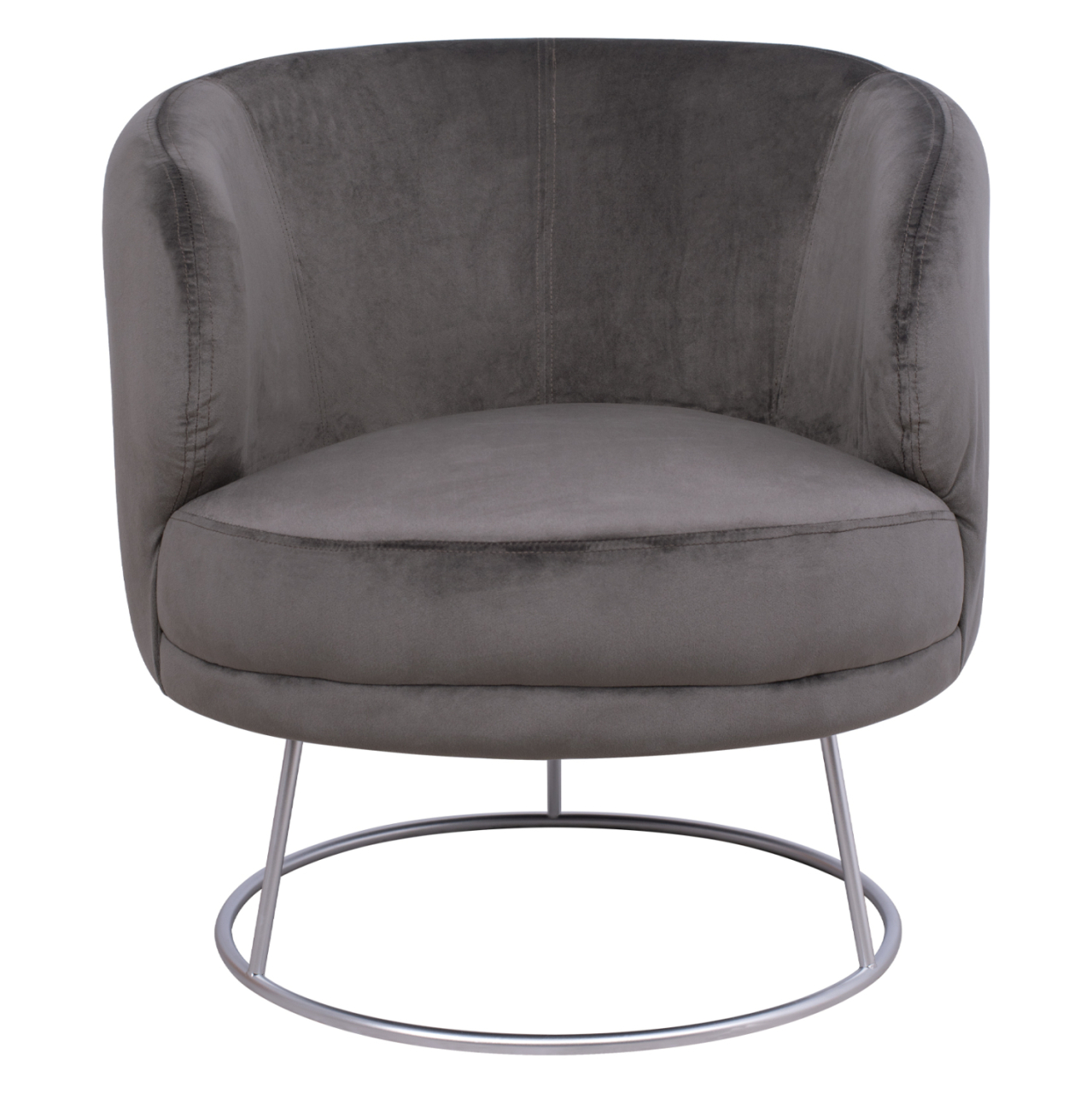 Armchair Arien HM8403.01,velvet grey,silver base 80x75x82cm [3]