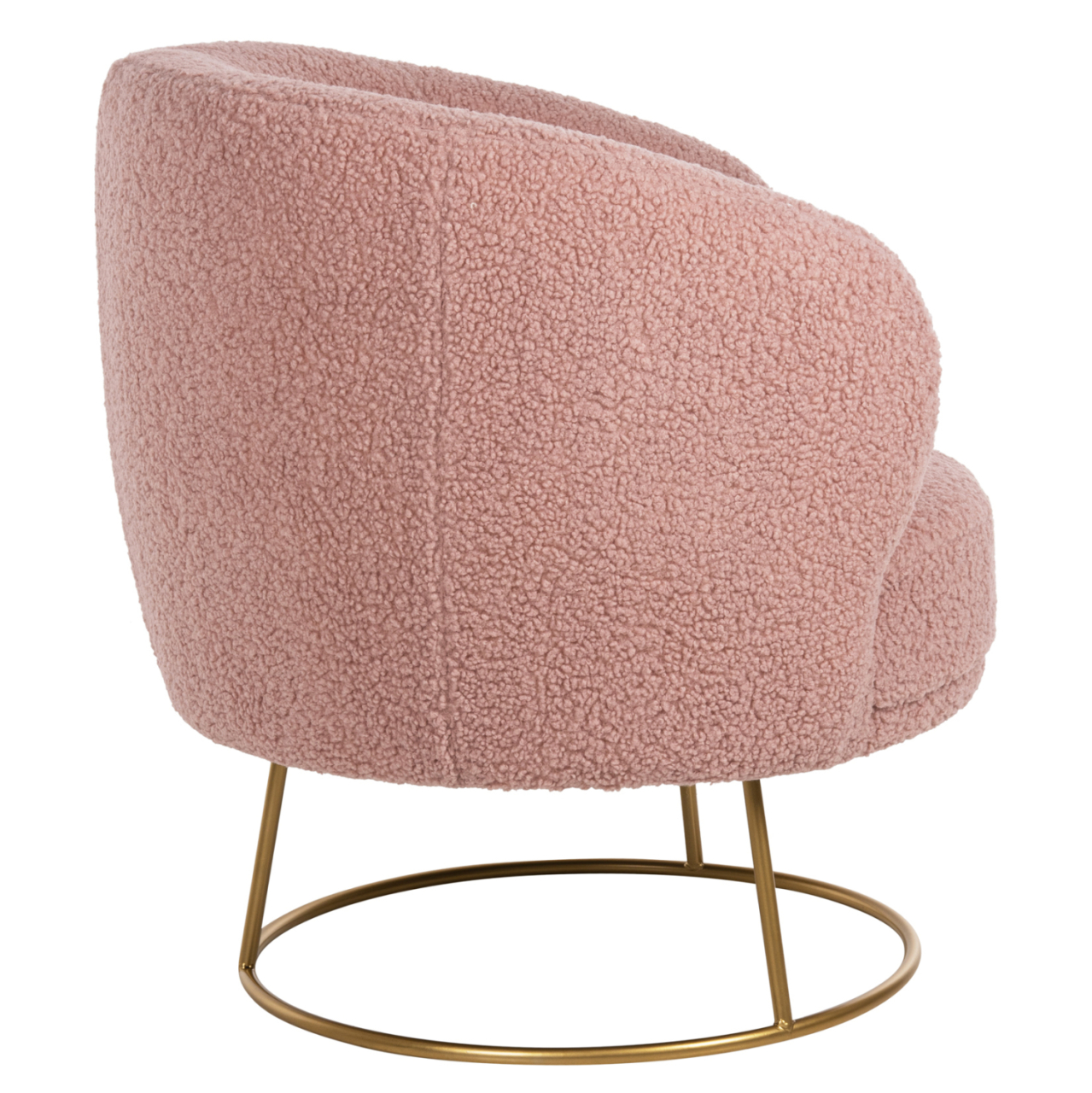 ARMCHAIR ARIEN HM8403.22 BOUCLE FABRIC IN DUSTY PINK-GOLD METAL BASE 78x75x84Hcm. [4]