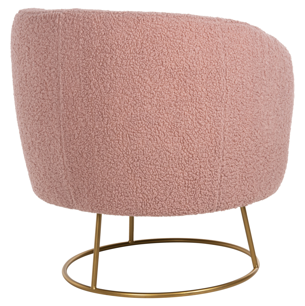 ARMCHAIR ARIEN HM8403.22 BOUCLE FABRIC IN DUSTY PINK-GOLD METAL BASE 78x75x84Hcm. [5]