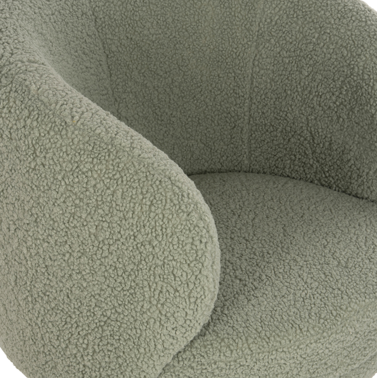 ARMCHAIR ARIEN HM8403.27 BOUCLE FABRIC IN PISTACHIO GREEN-SILVER METAL BASE 78x75x84Hcm. [7]