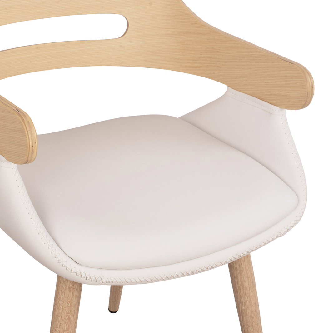 Armchair Auxiliary Superior Pro Sonama with White PU HM8491.02 50x53x76cm [8]