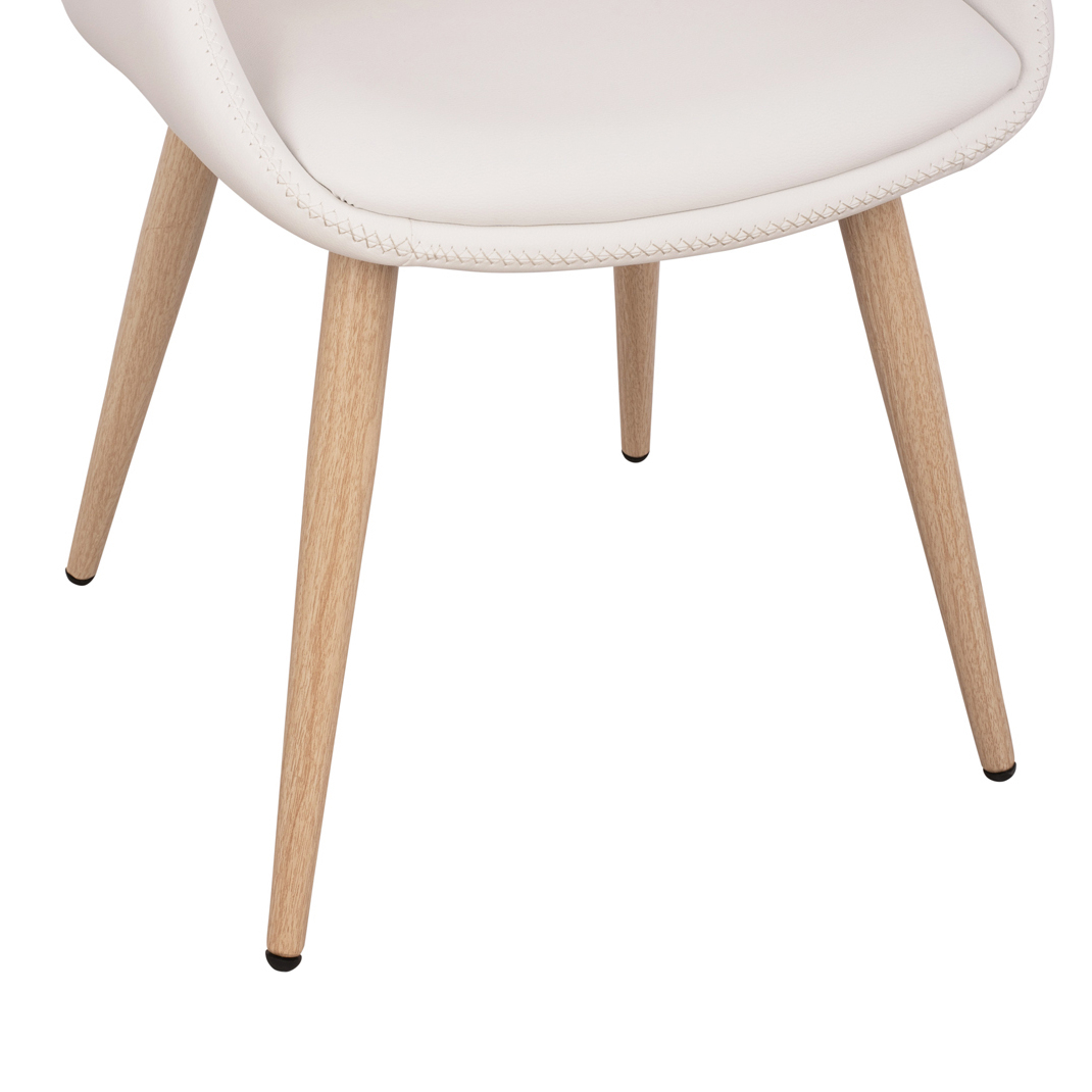 Armchair Auxiliary Superior Pro Sonama with White PU HM8491.02 50x53x76cm [9]
