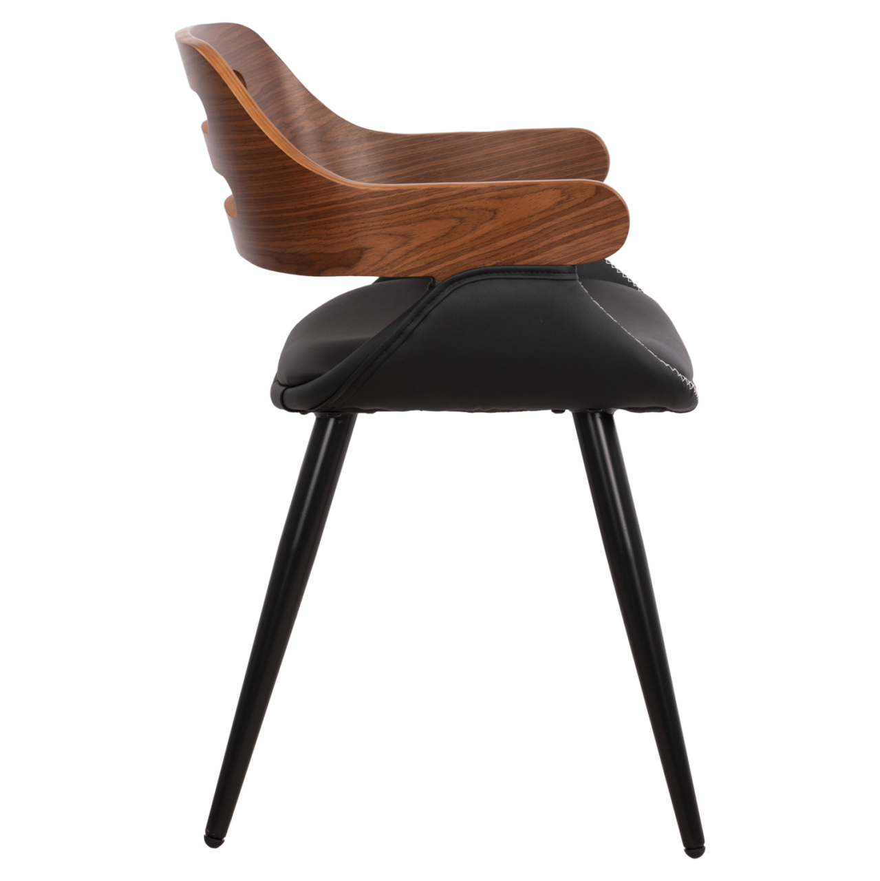 Armchair Auxiliary Superior Pro Walnut-Black PU HM8491.01 50x53x76cm [4]