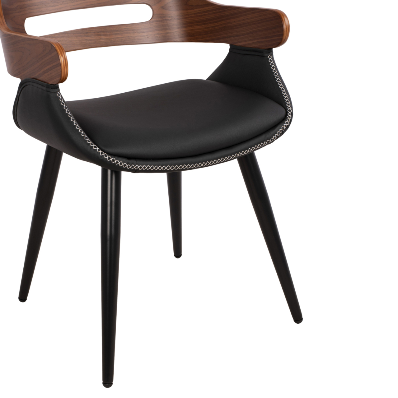 Armchair Auxiliary Superior Pro Walnut-Black PU HM8491.01 50x53x76cm [9]