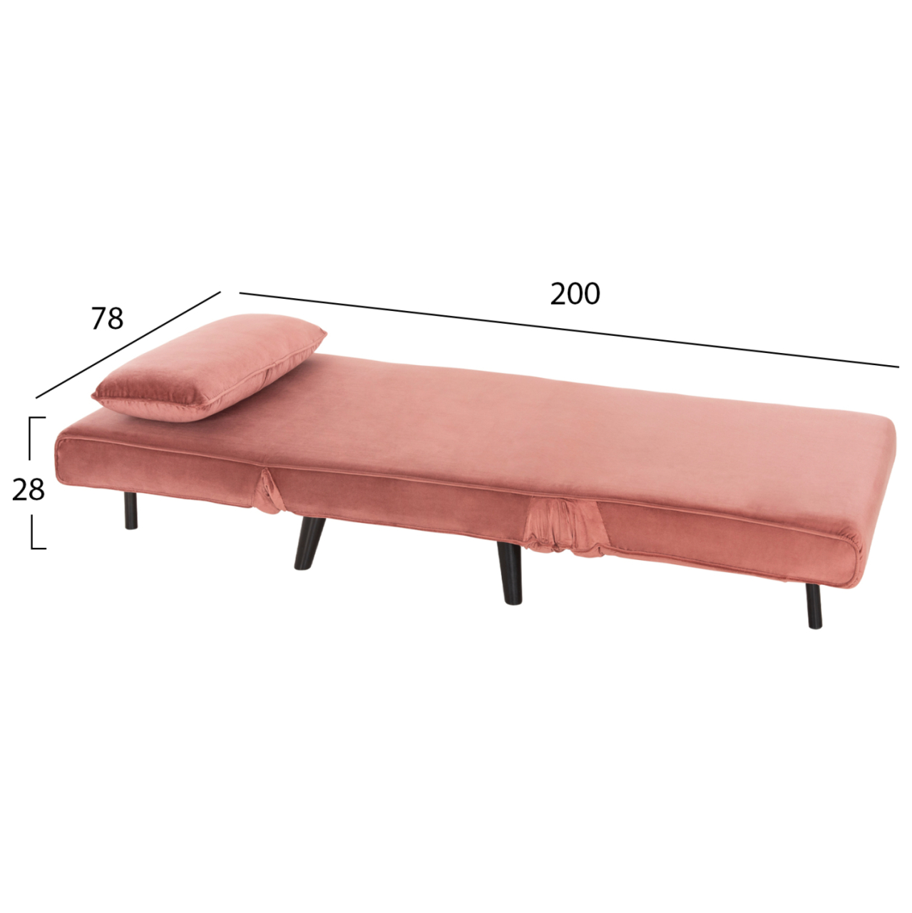 ARMCHAIR-BED BRAXTON HM8425.22 DUSTY PINK VELVET 78x88x78Hcm. [3]