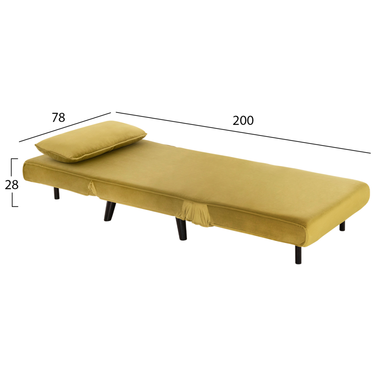 ARMCHAIR-BED BRAXTON HM8425.23 OLIVE GREEN VELVET 78x88x78Hcm. [3]
