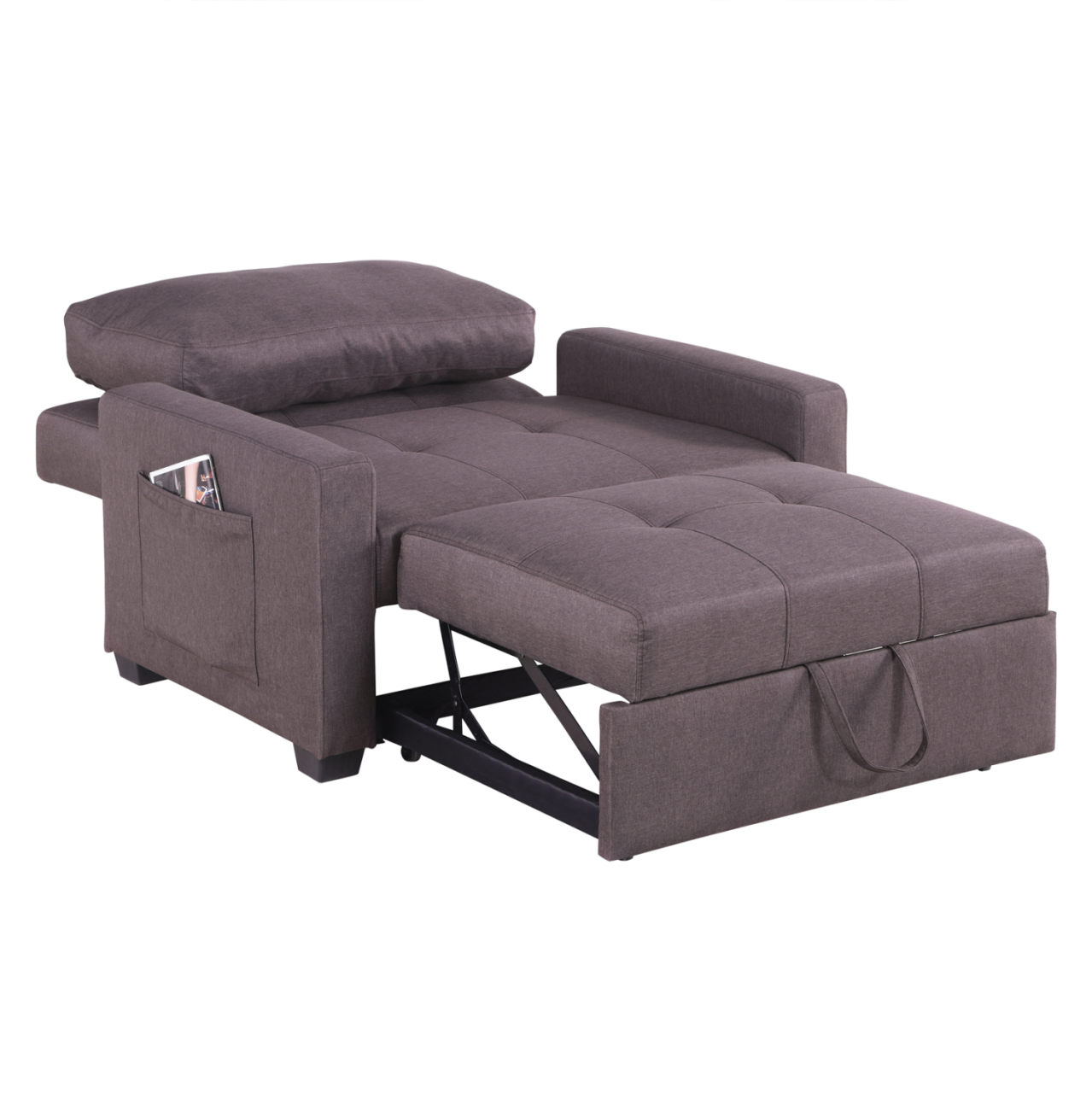 ARMCHAIR-BED KANNA HM3083.01 BROWN FABRIC 112x96x85Hcm [3]