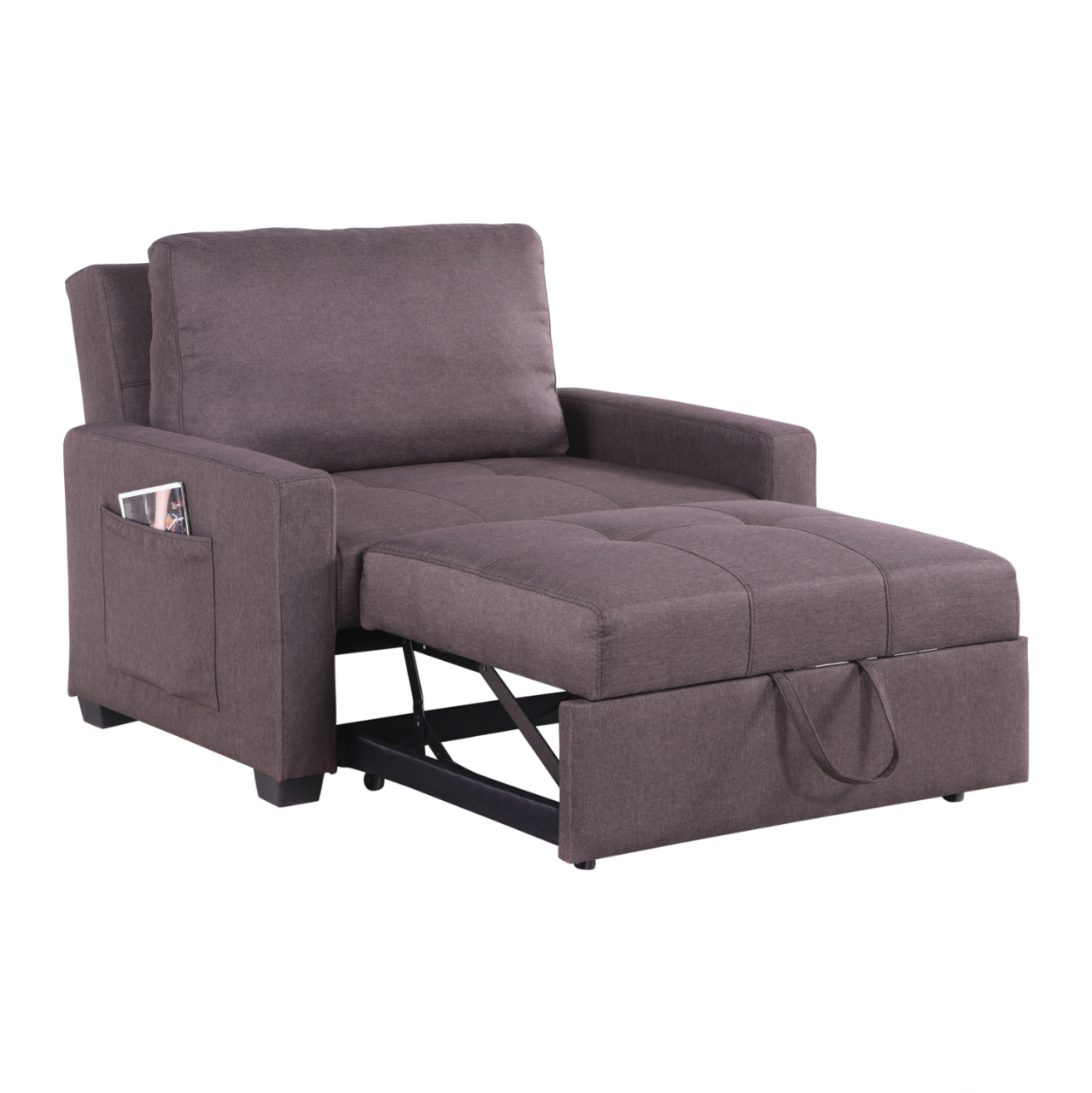 ARMCHAIR-BED KANNA HM3083.01 BROWN FABRIC 112x96x85Hcm [2]