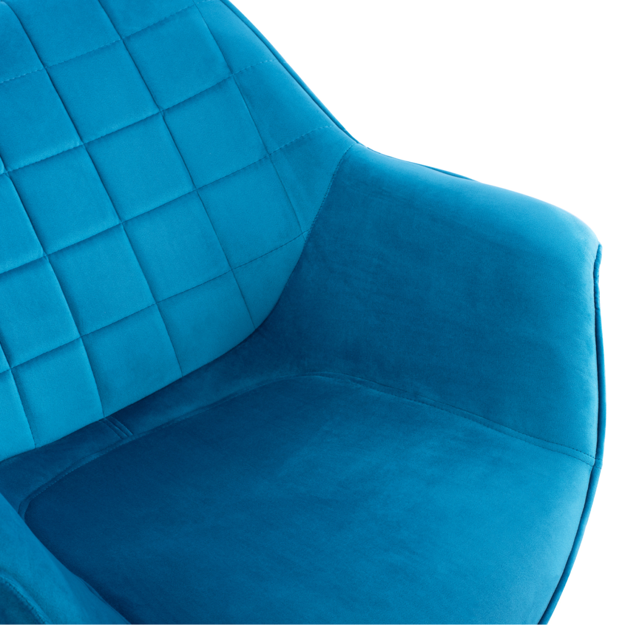 Armchair Benjamin from turquoise velvet with metallic legs HM8682.09 69x68x78 cm. [8]