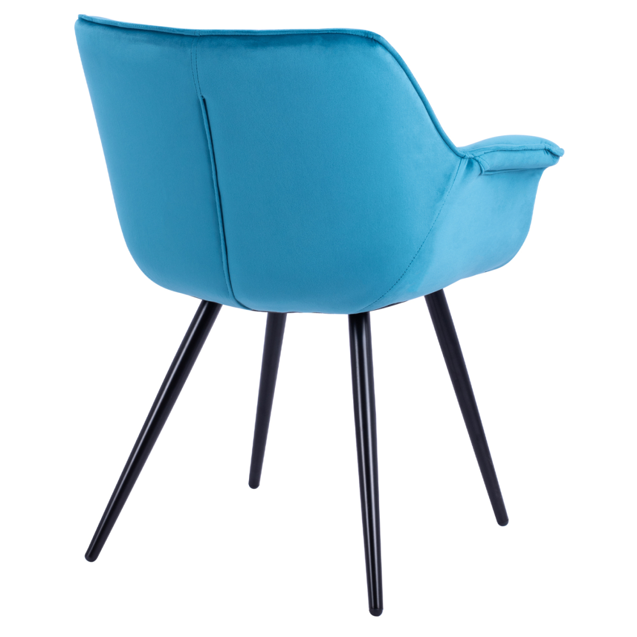 Armchair Benjamin from turquoise velvet with metallic legs HM8682.09 69x68x78 cm. [5]