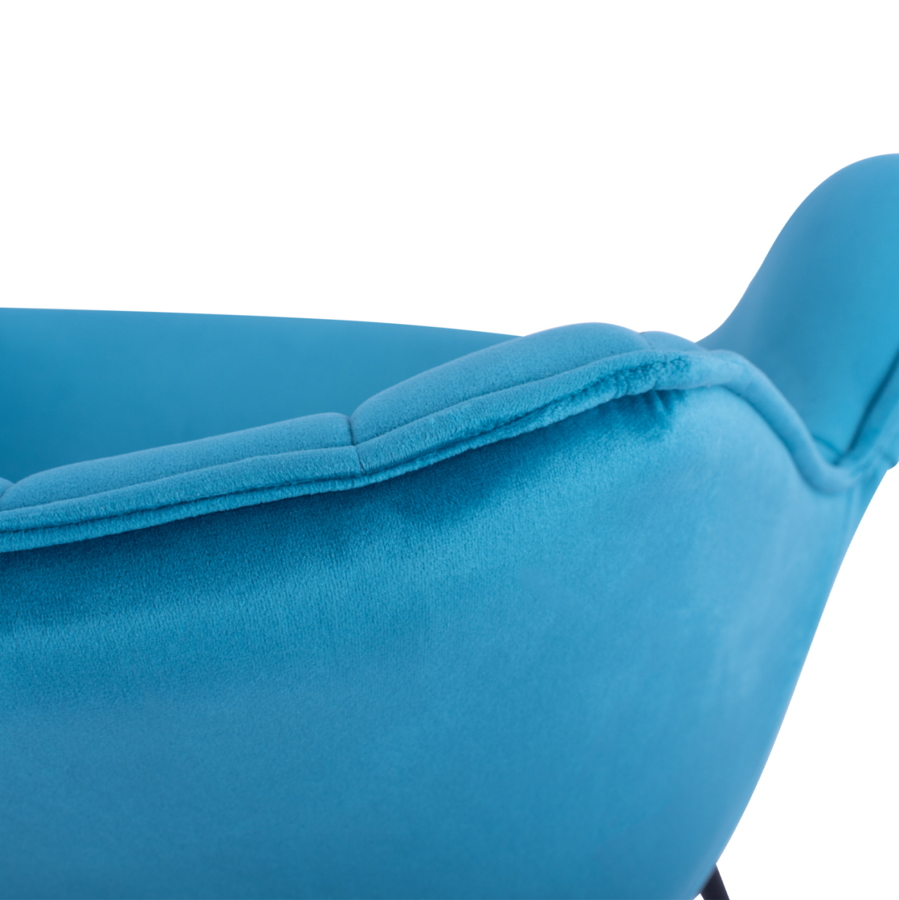 Armchair Benjamin from turquoise velvet with metallic legs HM8682.09 69x68x78 cm. [10]