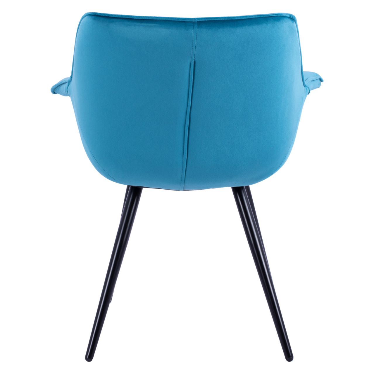 Armchair Benjamin from turquoise velvet with metallic legs HM8682.09 69x68x78 cm. [6]