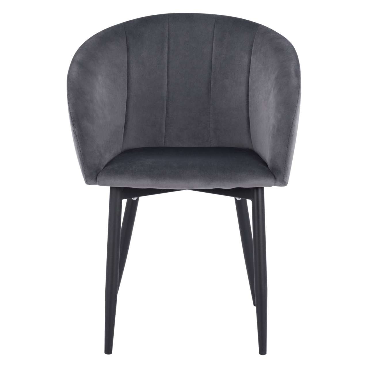 Armchair Bessie HM8699.01 Velvet Grey with metallic frame 60x62x80 cm. [3]