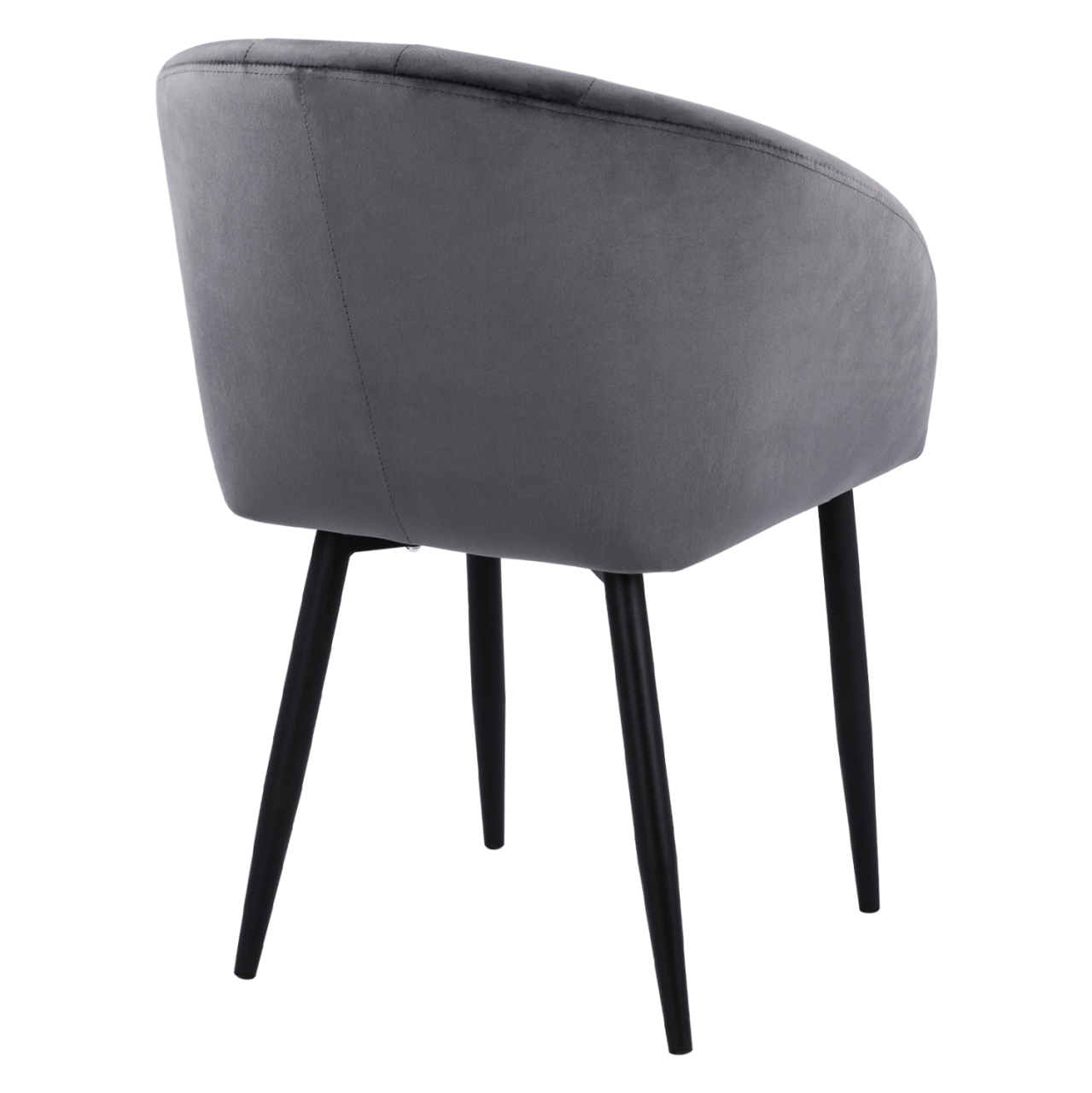 Armchair Bessie HM8699.01 Velvet Grey with metallic frame 60x62x80 cm. [5]